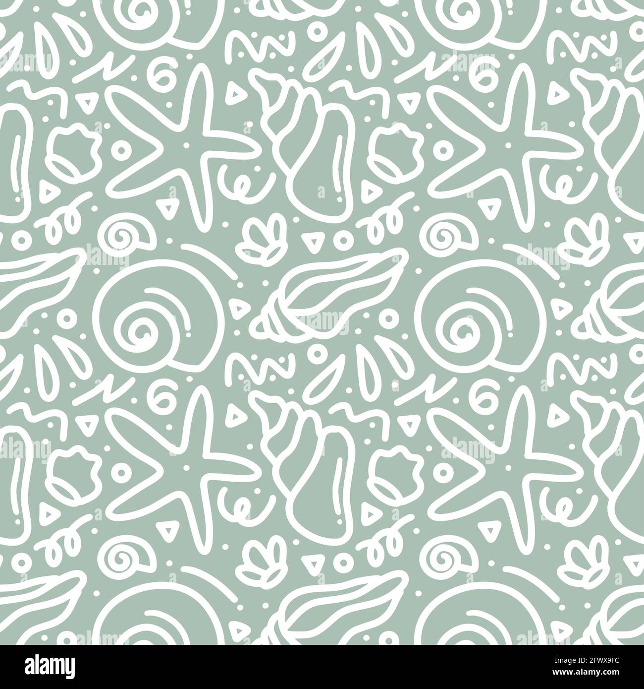 doodle set of sea animals hand drawing Stock Vector Image & Art - Alamy