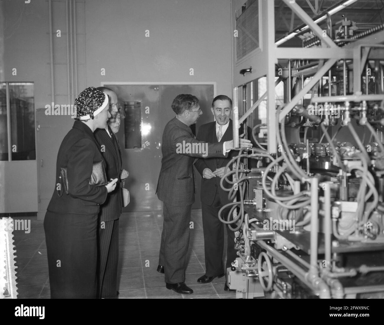 Opening of new glass and machine factory of Philips in Eindhoven by  minister professor Dr. J. Zijlstra, March 13, 1958, Openings, The  Netherlands, 20th century press agency photo, news to remember, documentary,