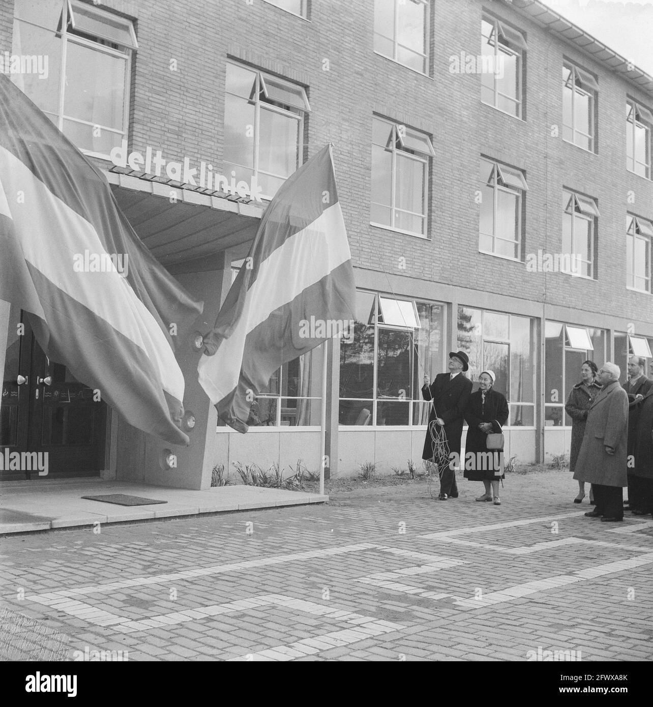 Opening Psychiatric Delta Clinic in Poortugaal, The Netherlands, April 2, 1958, Openings, The Netherlands, 20th century press agency photo, news to remember, documentary, historic photography 1945-1990, visual stories, human history of the Twentieth Century, capturing moments in time Stock Photo