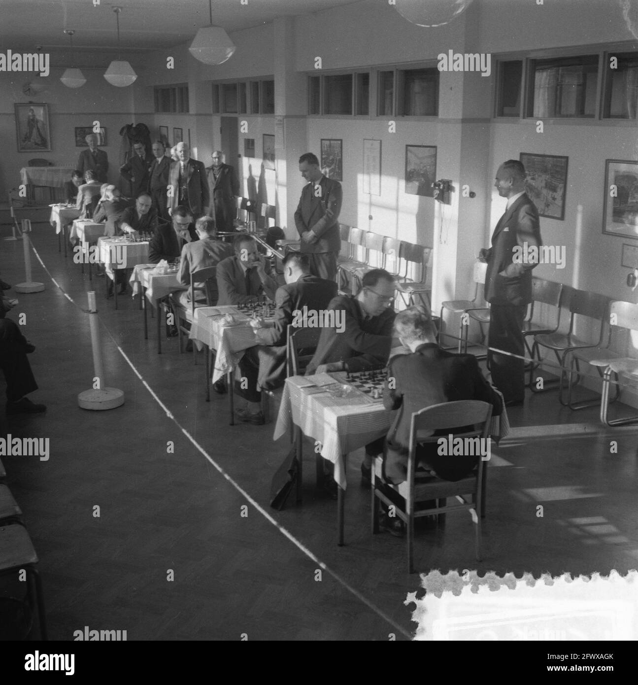Opening chess championships canteen Police Headquarters, April 5, 1954, Openings, POLICE