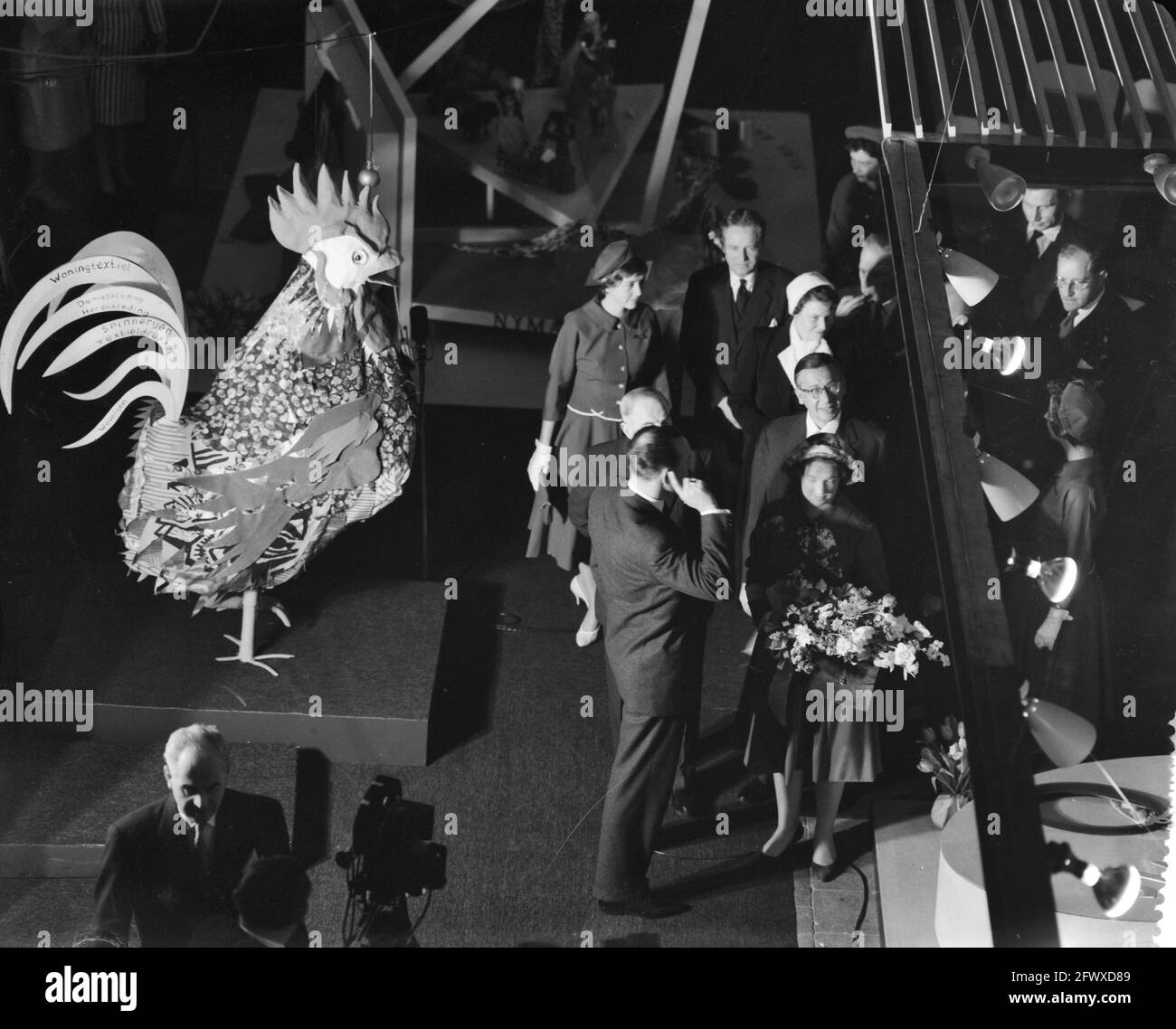 Opening textile fair by Her Royal Highness Princess Irene, 9 March 1959, The Netherlands, 20th century press agency photo, news to remember, documenta Stock Photo