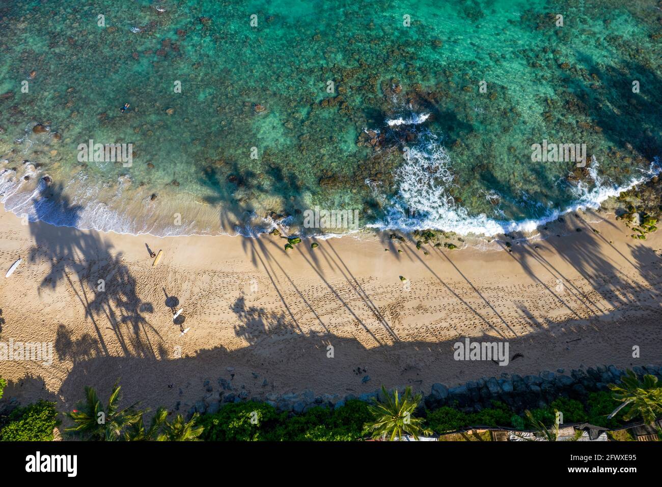 Beach, North Shore, Oahu, Hawaii Stock Photo