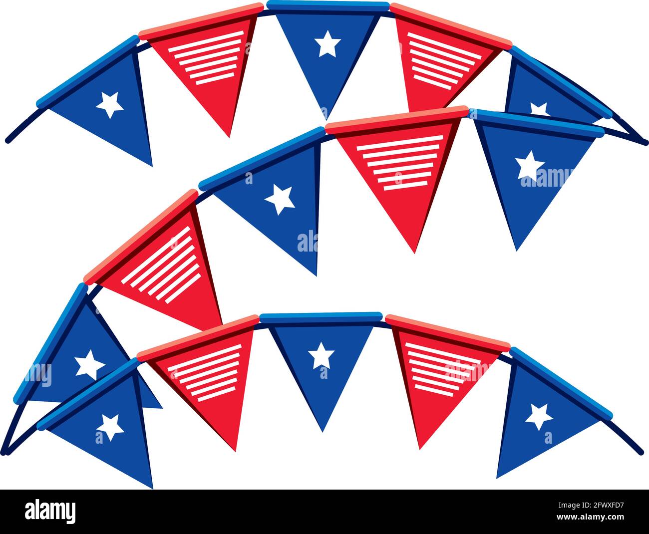 pennants american flag Stock Vector Image & Art Alamy