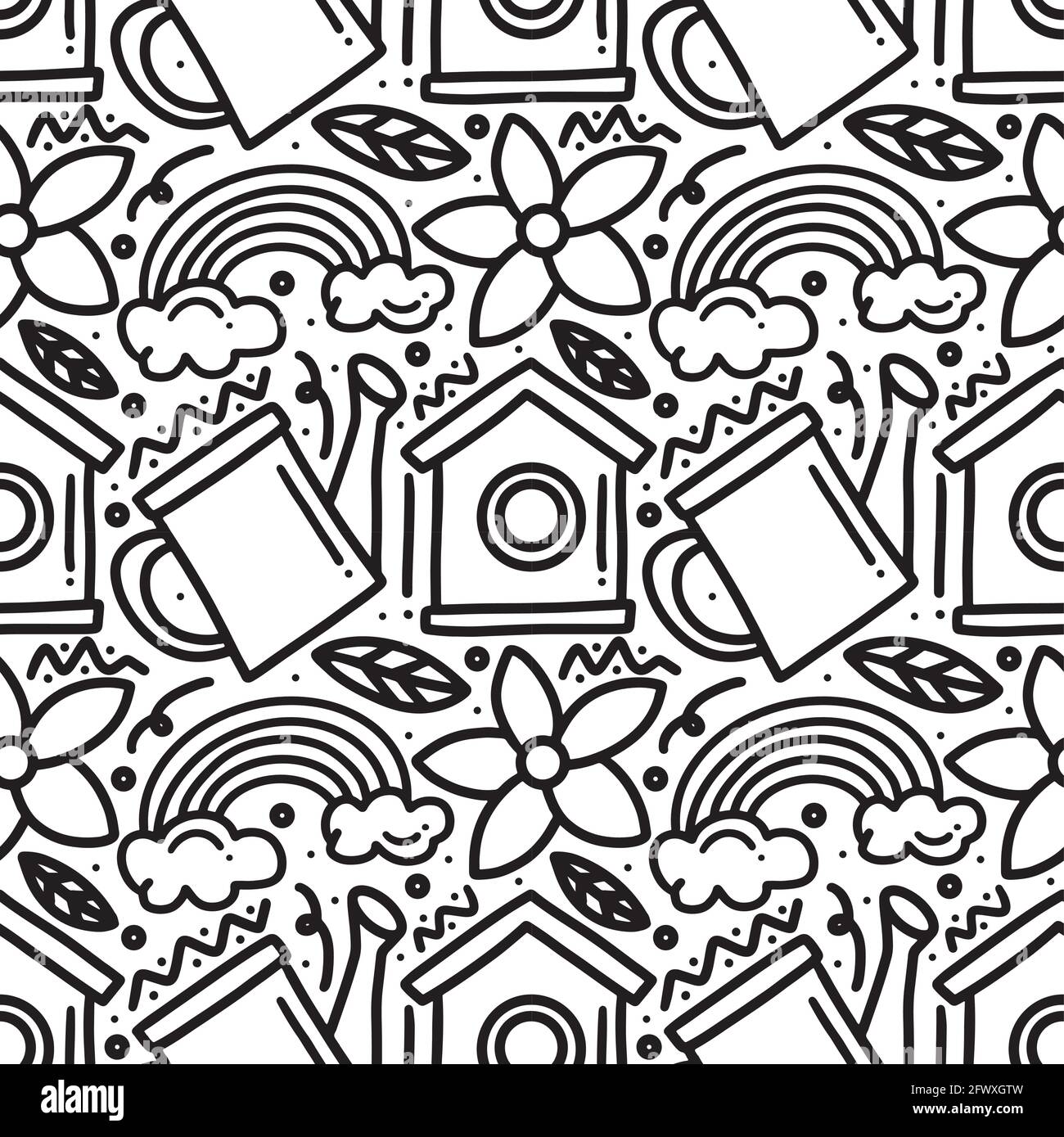 doodle set of spring time hand drawing Stock Vector Image & Art - Alamy