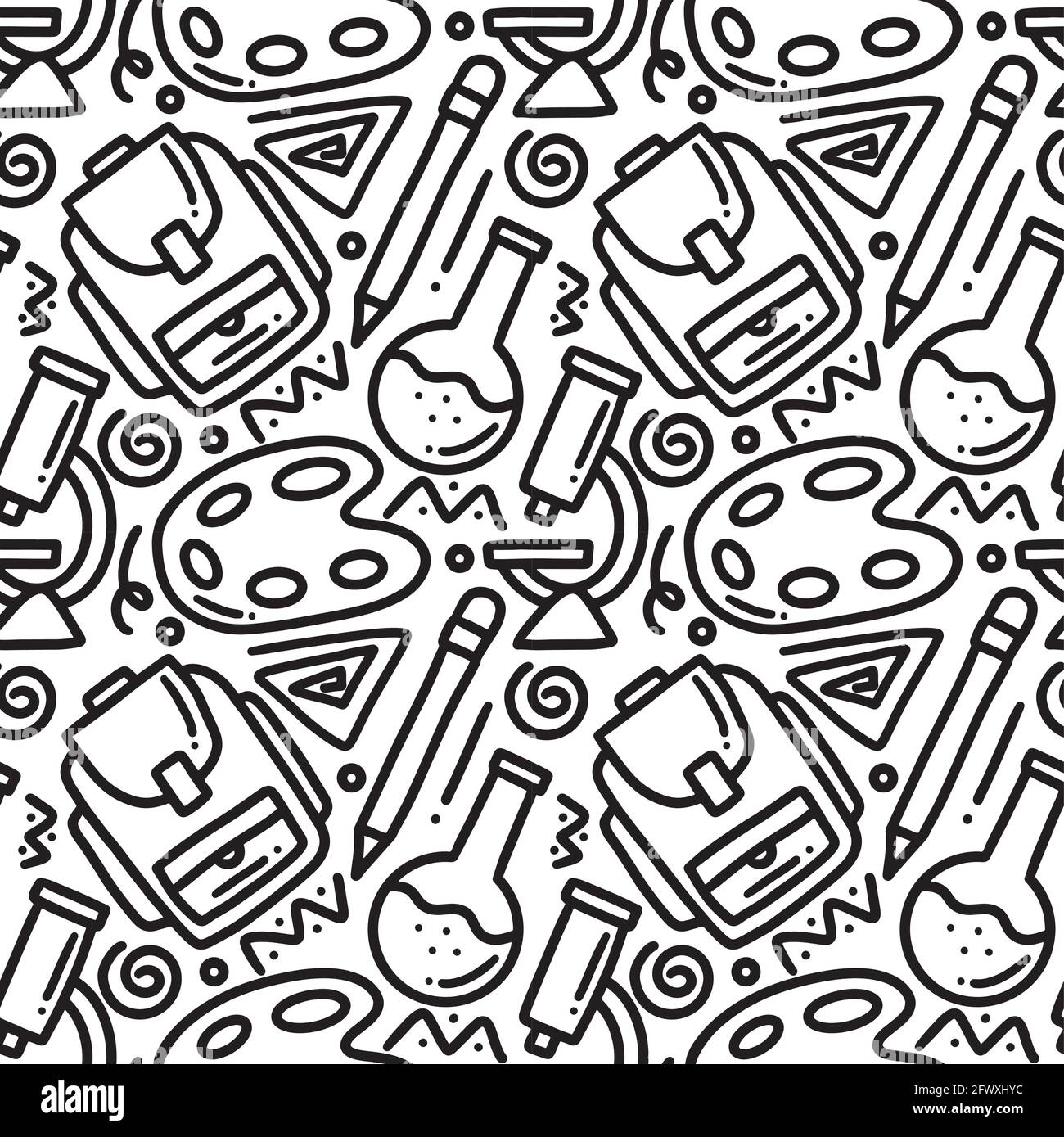 doodle set of chemistry hand drawing Stock Vector Image & Art Alamy