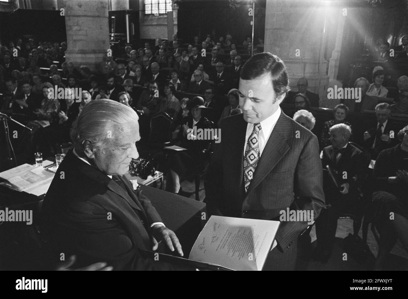 Erasmus prize giving ceremony Black and White Stock Photos & Images - Alamy