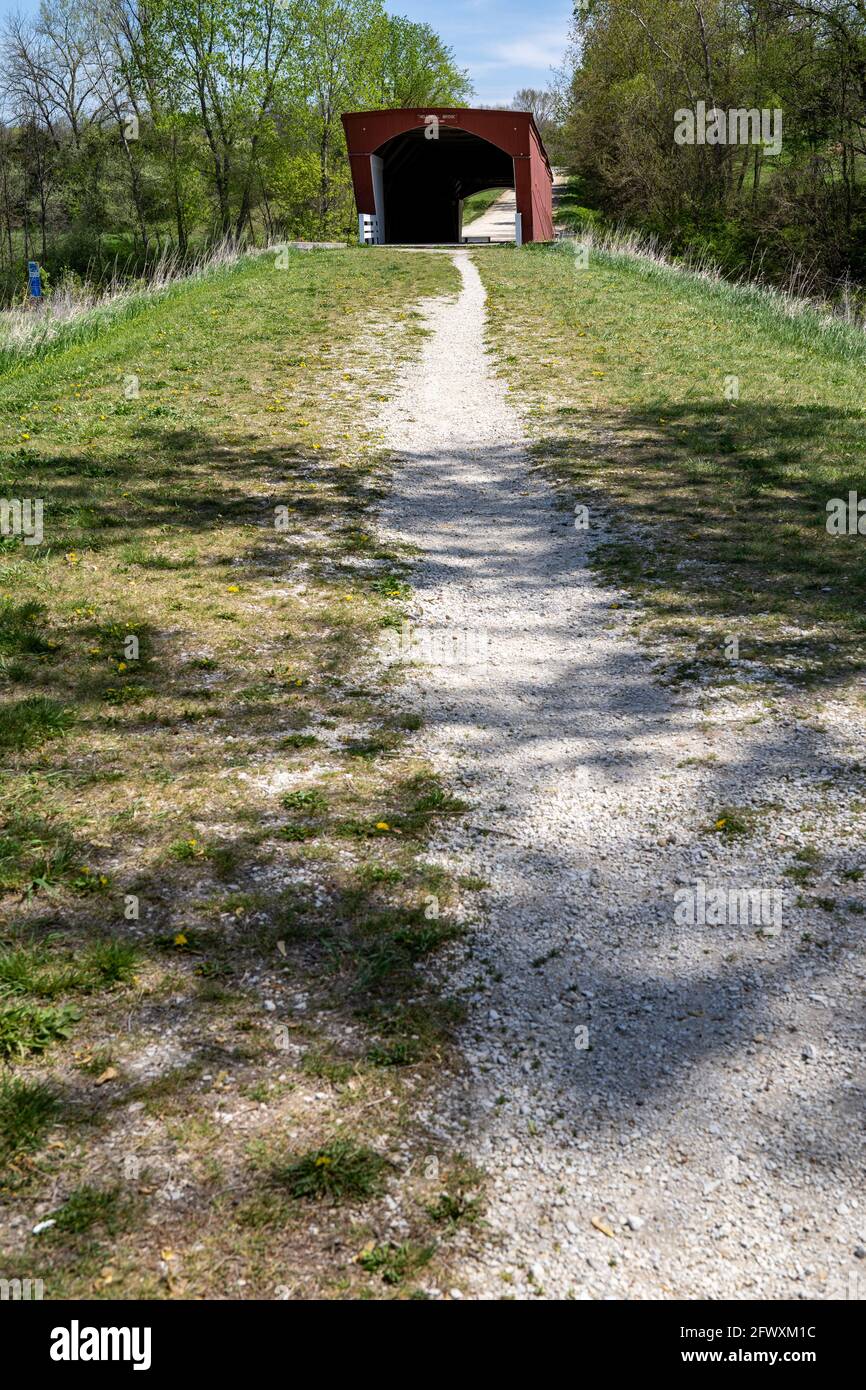 The Holliwell covered bridge, in Winterset Iowa, part of the bridges of
