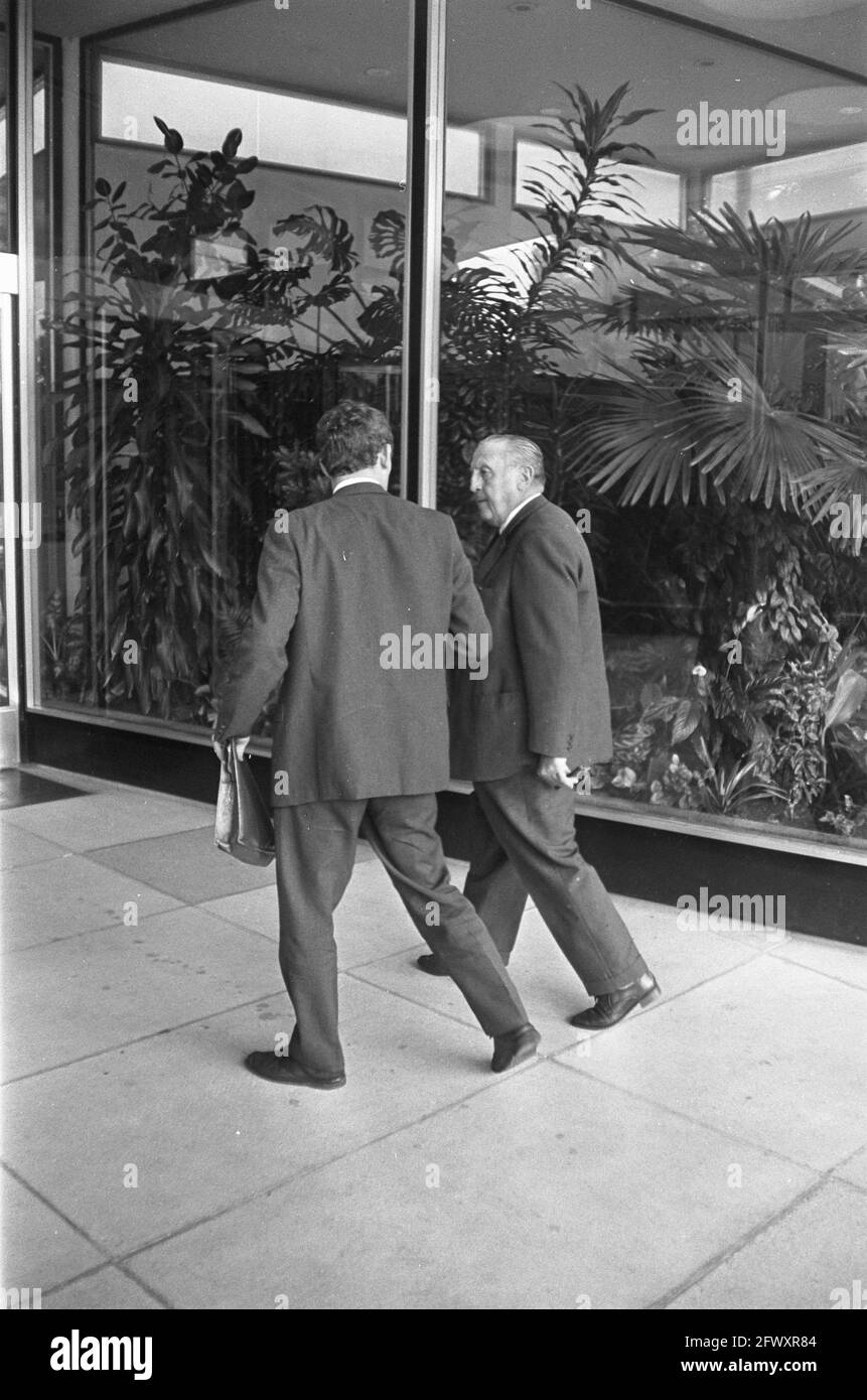 Real Madrid in Hilton Amsterdam. President Bernabeu, September 18, 1967, The Netherlands, 20th century press agency photo, news to remember, documenta Stock Photo