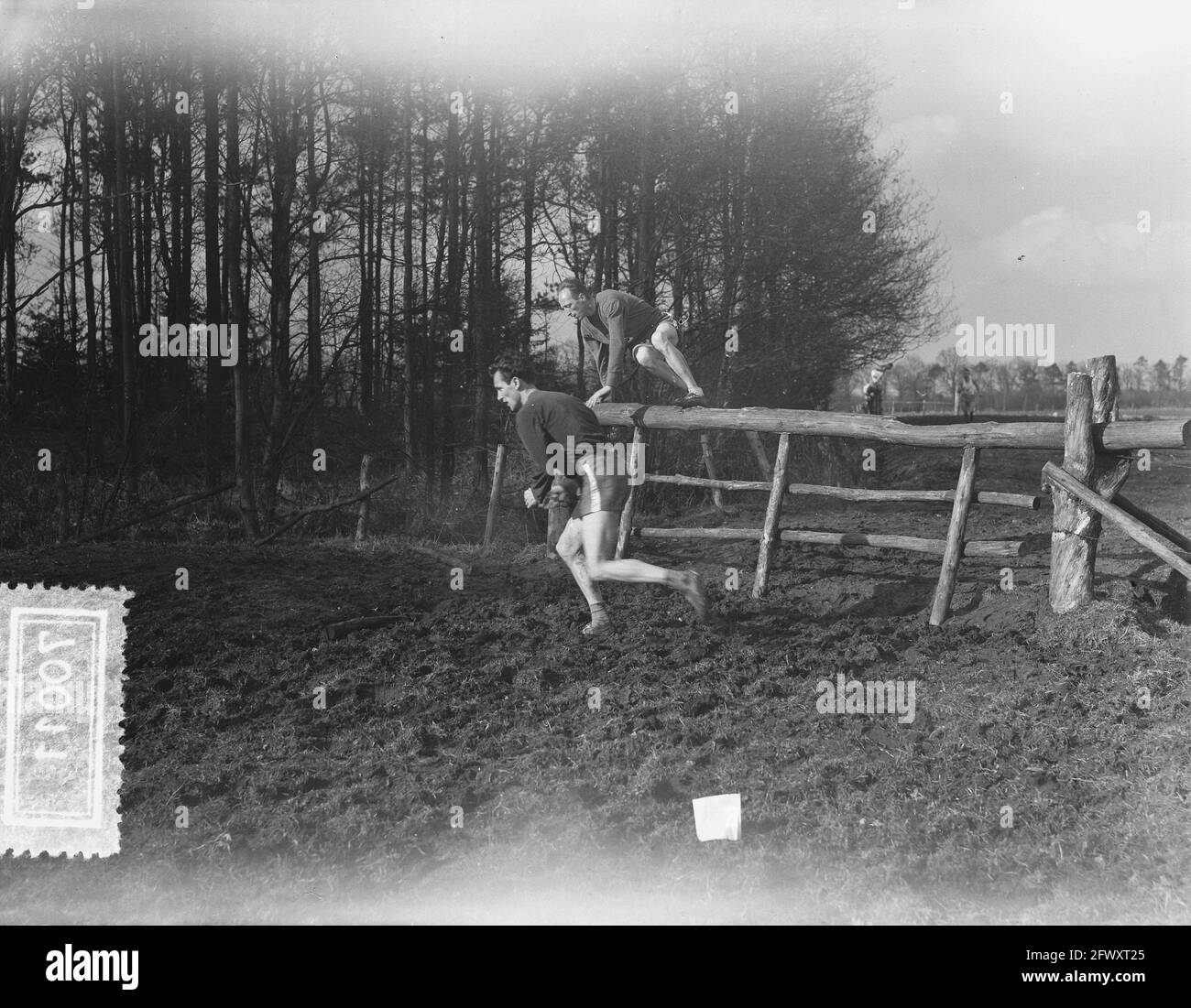 Athletics cross country Breda, second J. Adriaansen, March 6 1955, ATLETICS, cross championships, The Netherlands, 20th century press agency photo, ne Stock Photo
