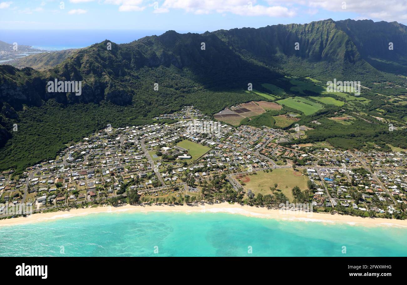 Waimanalo beach, Oahu, Hawaii Stock Photo Alamy