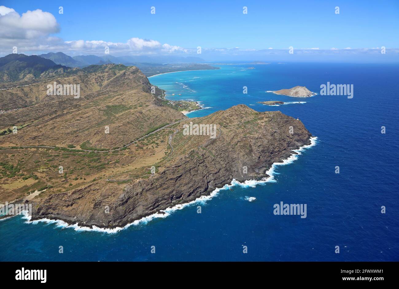 Cliffs of Makapuu peninsula, Oahu, Hawaii Stock Photo Alamy