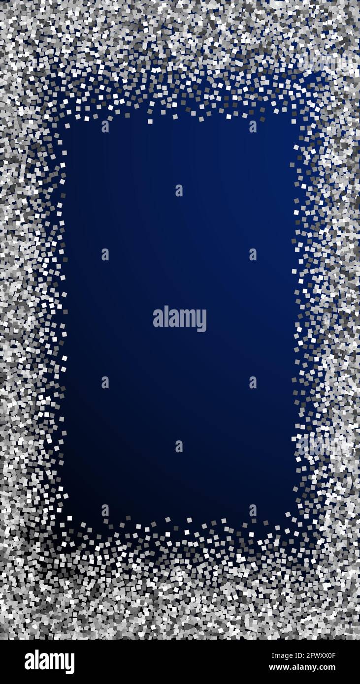 Blue glitter scattered on white background Vector Image