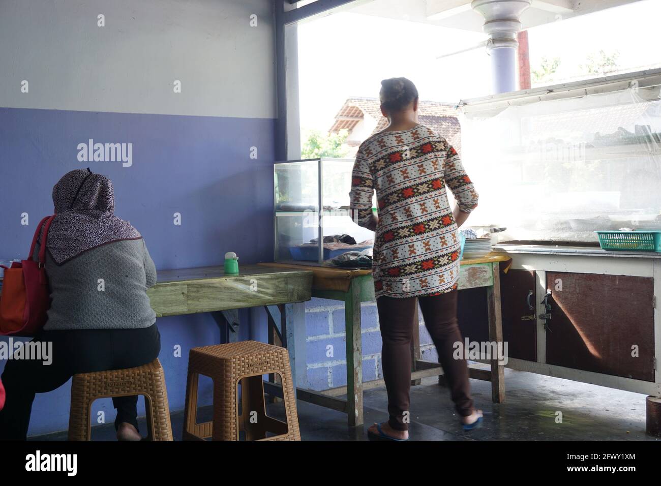 Warung is indonesian traditional restaurant Stock Photo