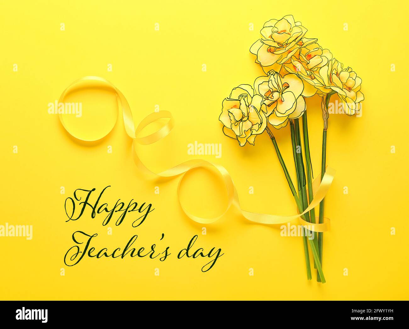Beautiful Happy Teachers Day Beautiful Greeting Card For Happy Teacher's Day Stock Photo - Alamy