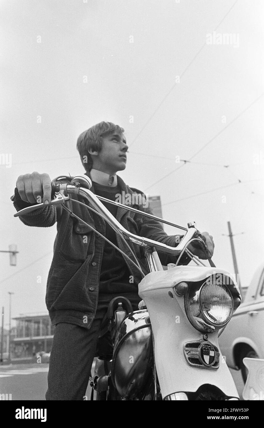 Puch. Moped with high handlebars, September 11, 1967, mopeds, youth culture, The Netherlands, 20th century press agency photo, news to remember, docum Stock Photo