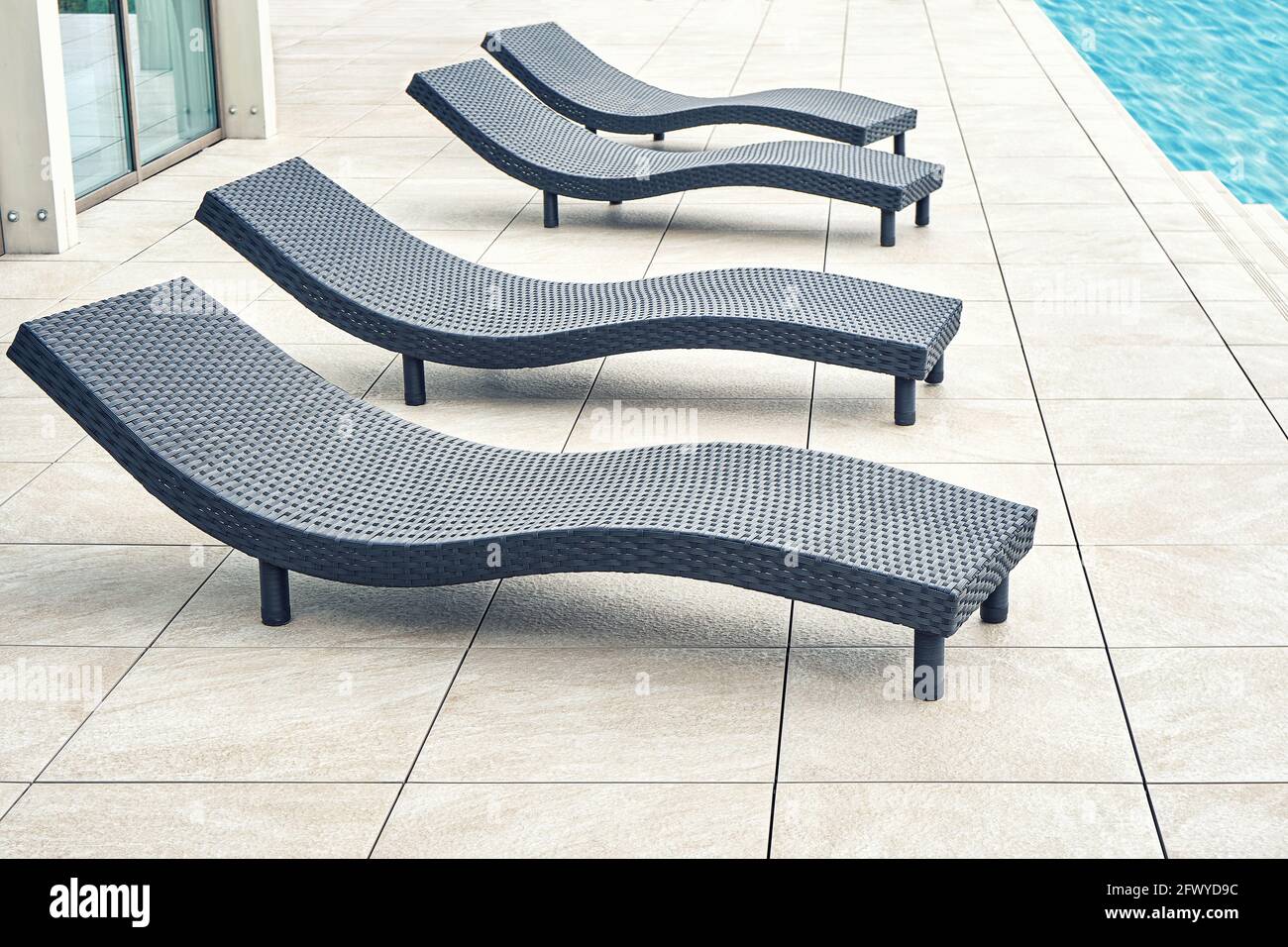 Plastic sun lounger hi-res stock photography and images - Alamy