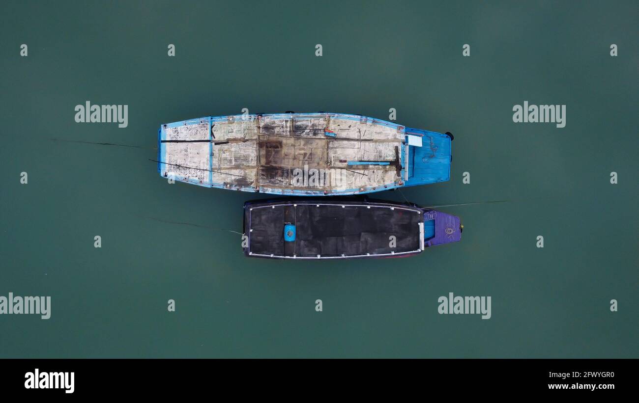 Birds Eye View of Boats Stock Photo Alamy