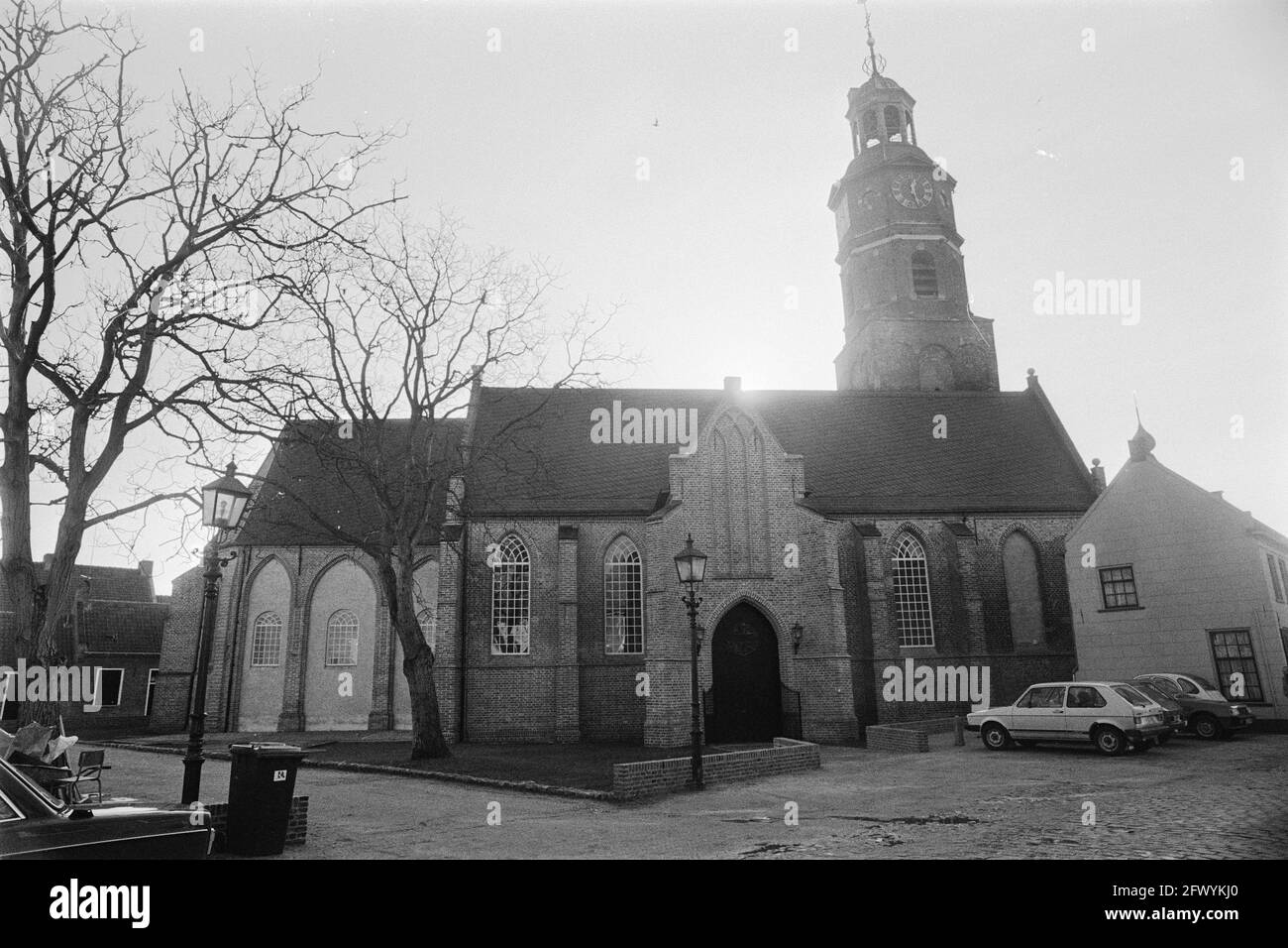 Restoration St. Lambertus church in Betuwe Buren, where in 1551 Willem de Zwijger married Anna van Buren ready and where daughter Maria of Orange was buried, November 20, 1980, exteriors, churches, restorations, The Netherlands, 20th century press agency photo, news to remember, documentary, historic photography 1945-1990, visual stories, human history of the Twentieth Century, capturing moments in time Stock Photo