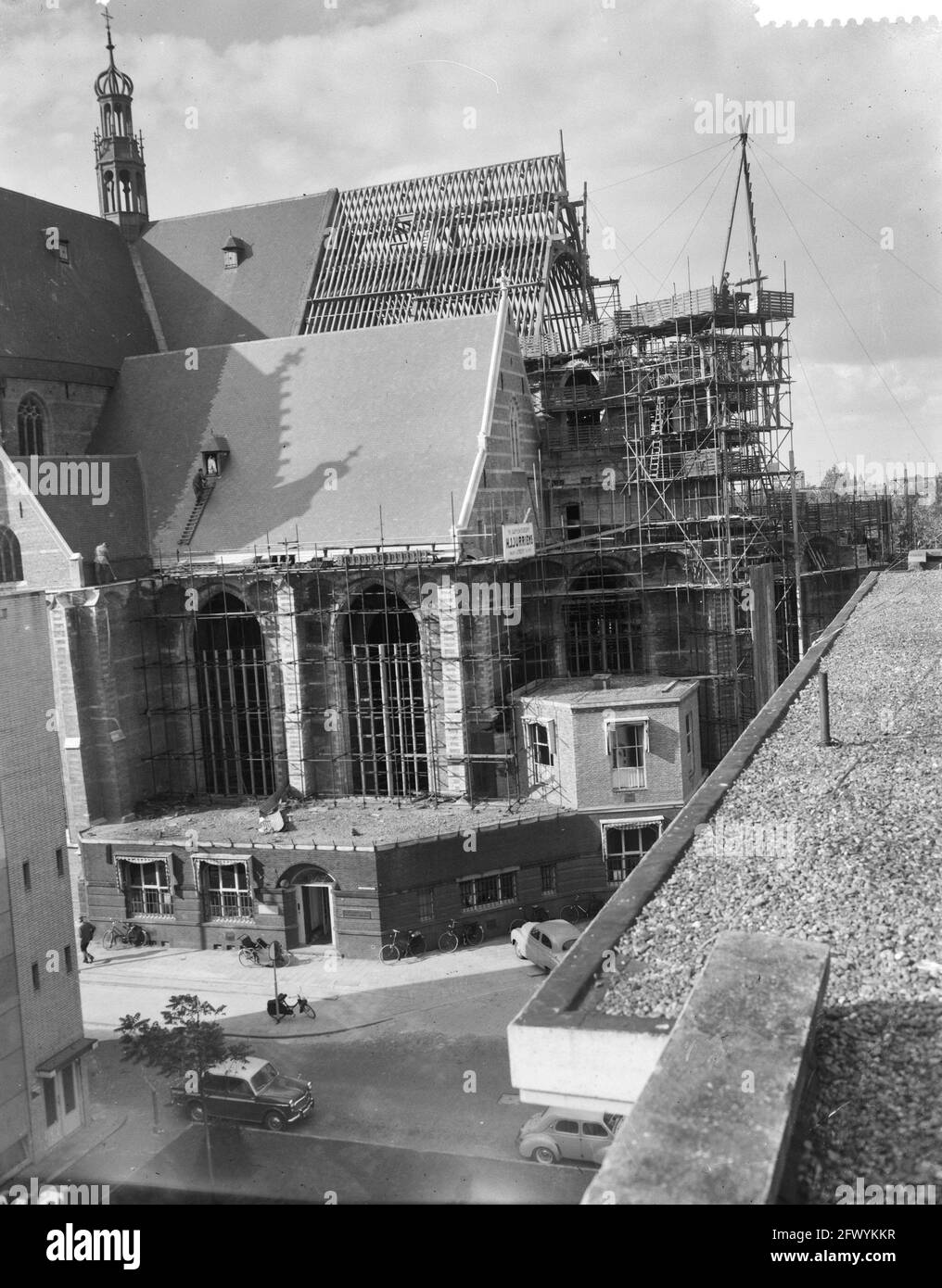 Restoration of St. Laurens church in Rotterdam, 28 September 1960, restorations, The Netherlands, 20th century press agency photo, news to remember, documentary, historic photography 1945-1990, visual stories, human history of the Twentieth Century, capturing moments in time Stock Photo