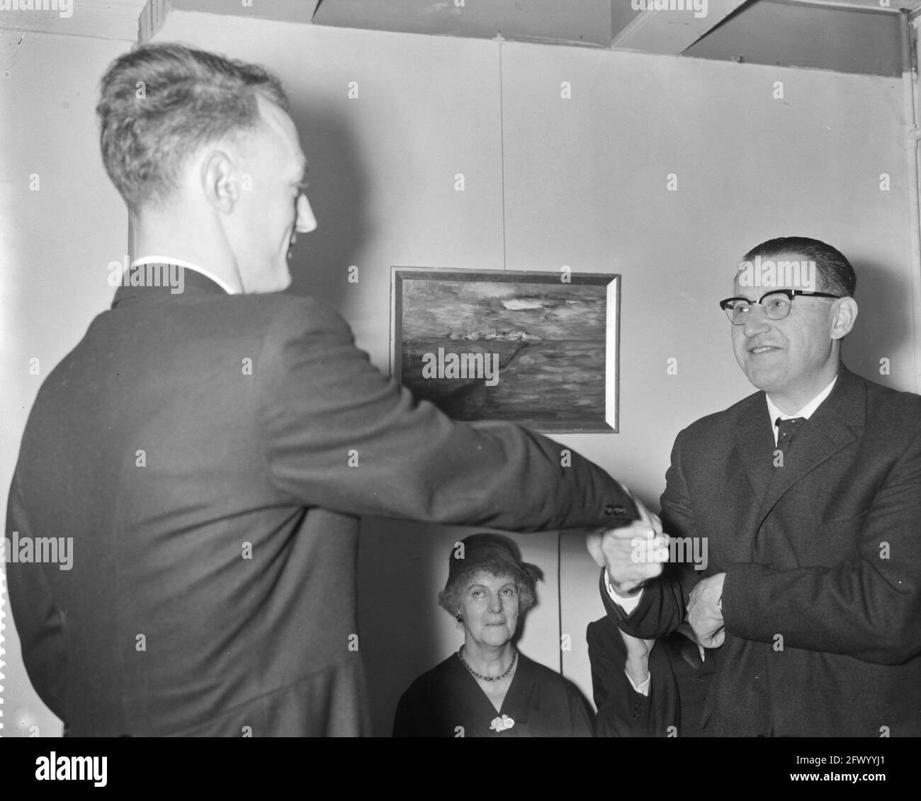 Transfer of the restored building to OSIRIS, December 6, 1960, Transfers, buildings, The Netherlands, 20th century press agency photo, news to remember, documentary, historic photography 1945-1990, visual stories, human history of the Twentieth Century, capturing moments in time Stock Photo