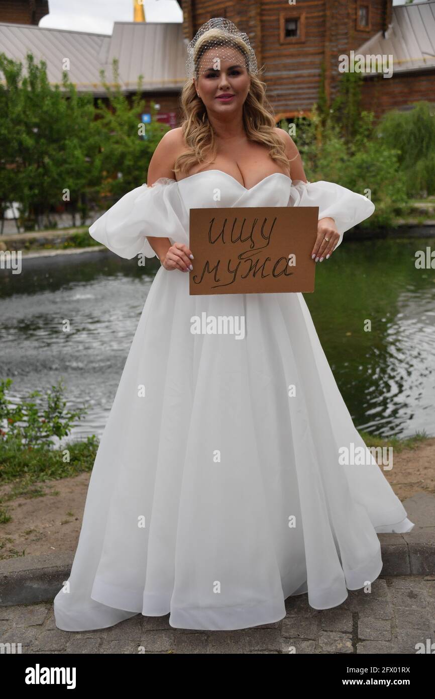 Moscow. Singer Anna Semenovich during the filming of the video `I Want` in  the Izmailovsky Kremlin Stock Photo - Alamy