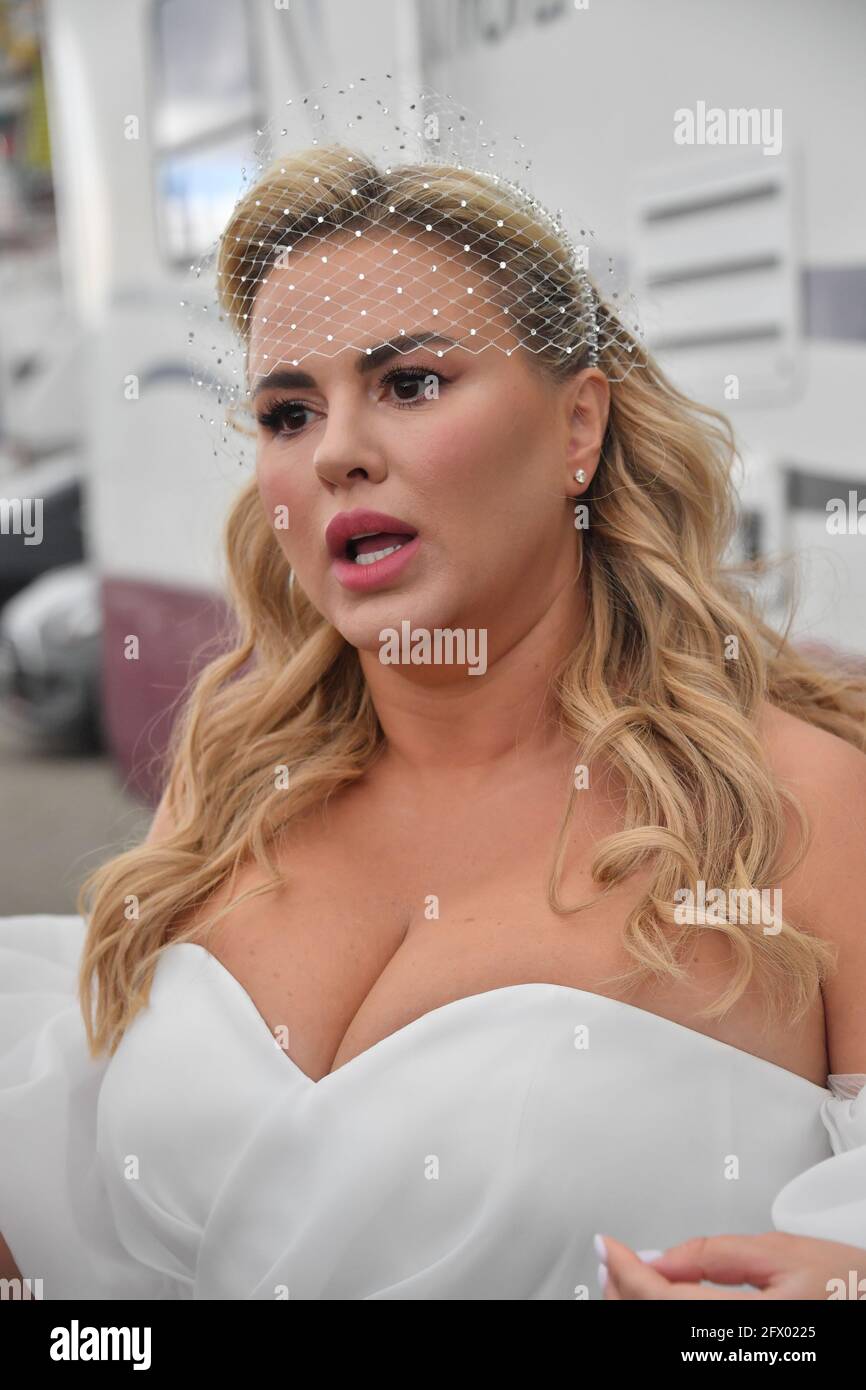 Moscow. Singer Anna Semenovich during the filming of the video `I Want` in  the Izmailovsky Kremlin Stock Photo - Alamy