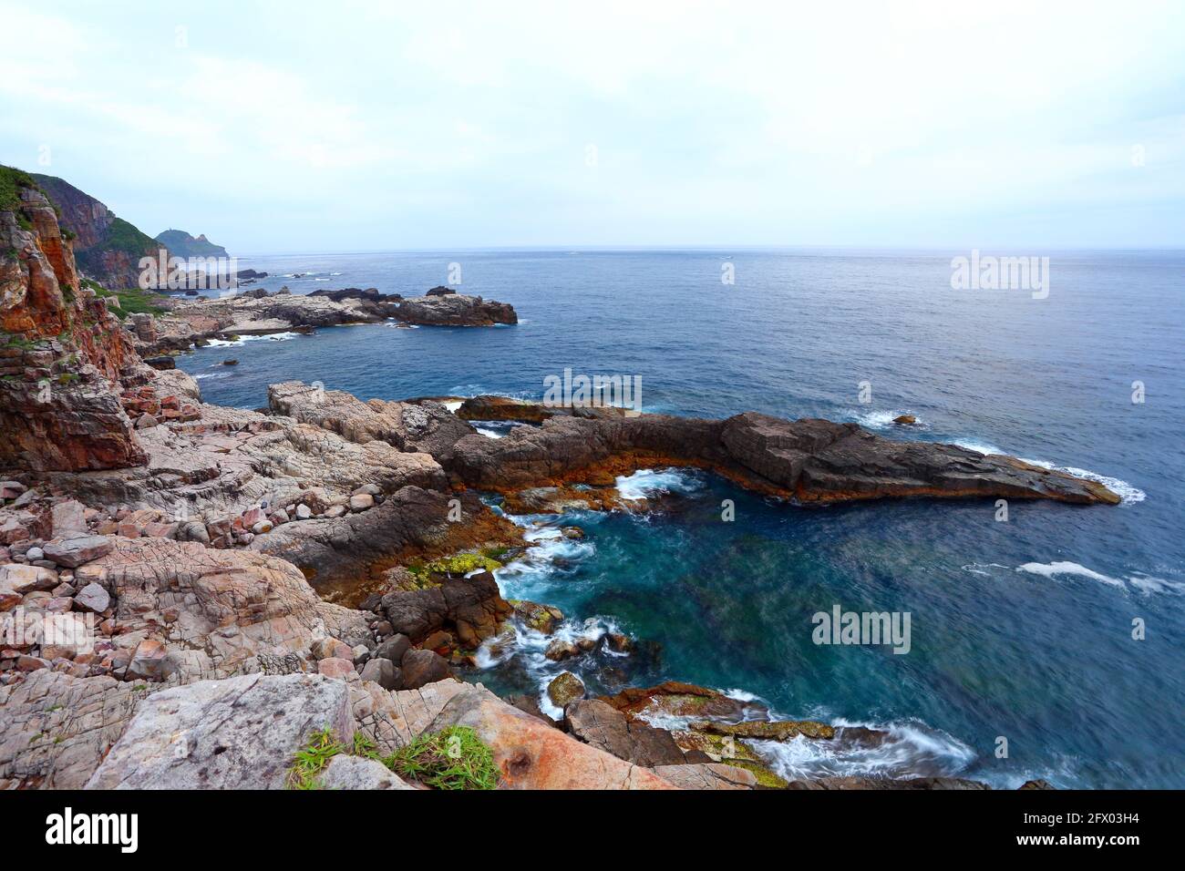 Longdong Bay at Northeast coast of Taiwan (New Taipei City and