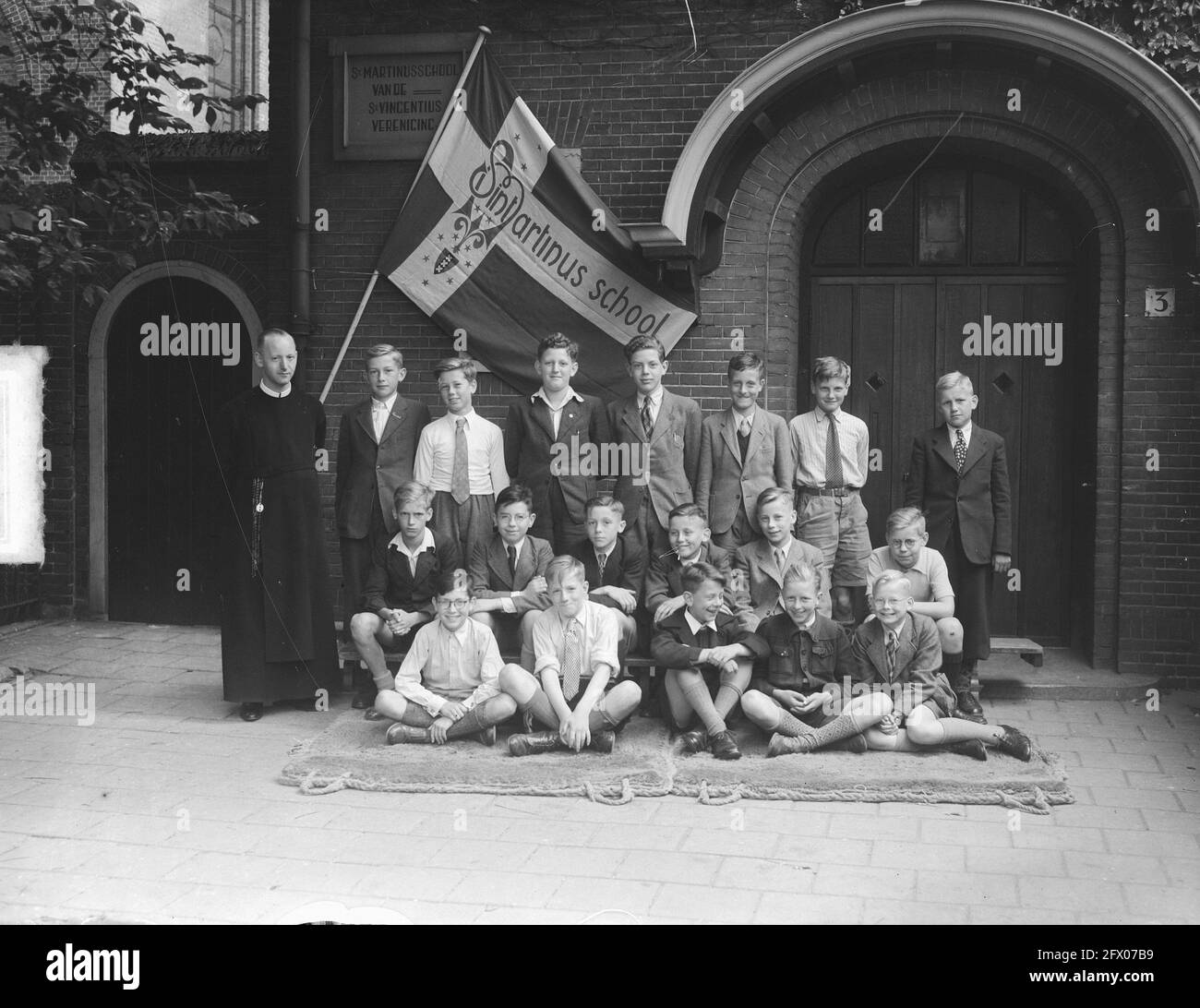 School Servaes Noutstraat Saint Martinus School, July 6, 1949, SCHOOL, The Netherlands, 20th century press agency photo, news to remember, documentary, historic photography 1945-1990, visual stories, human history of the Twentieth Century, capturing moments in time Stock Photo