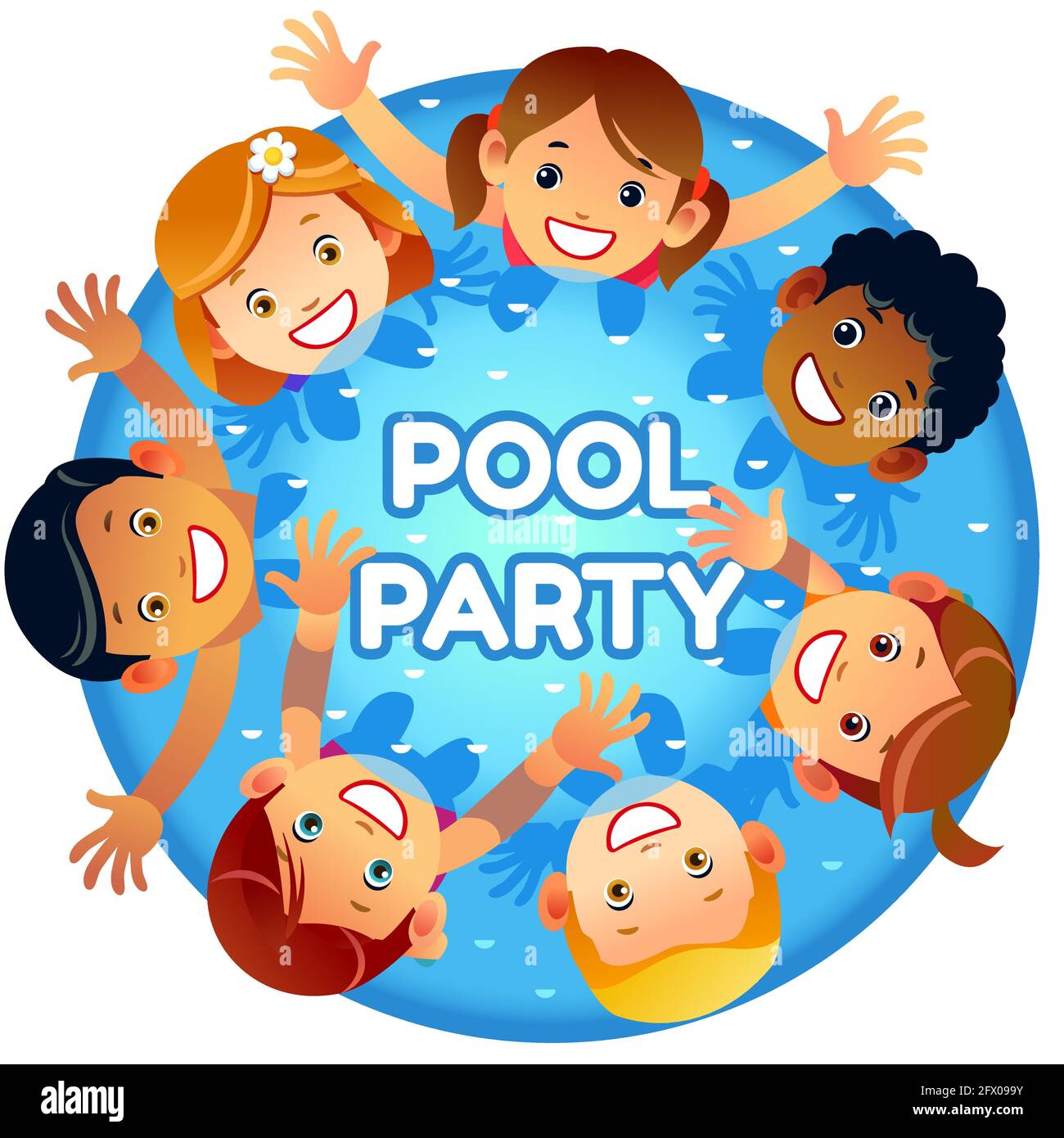 Pool Party Logo For Kids