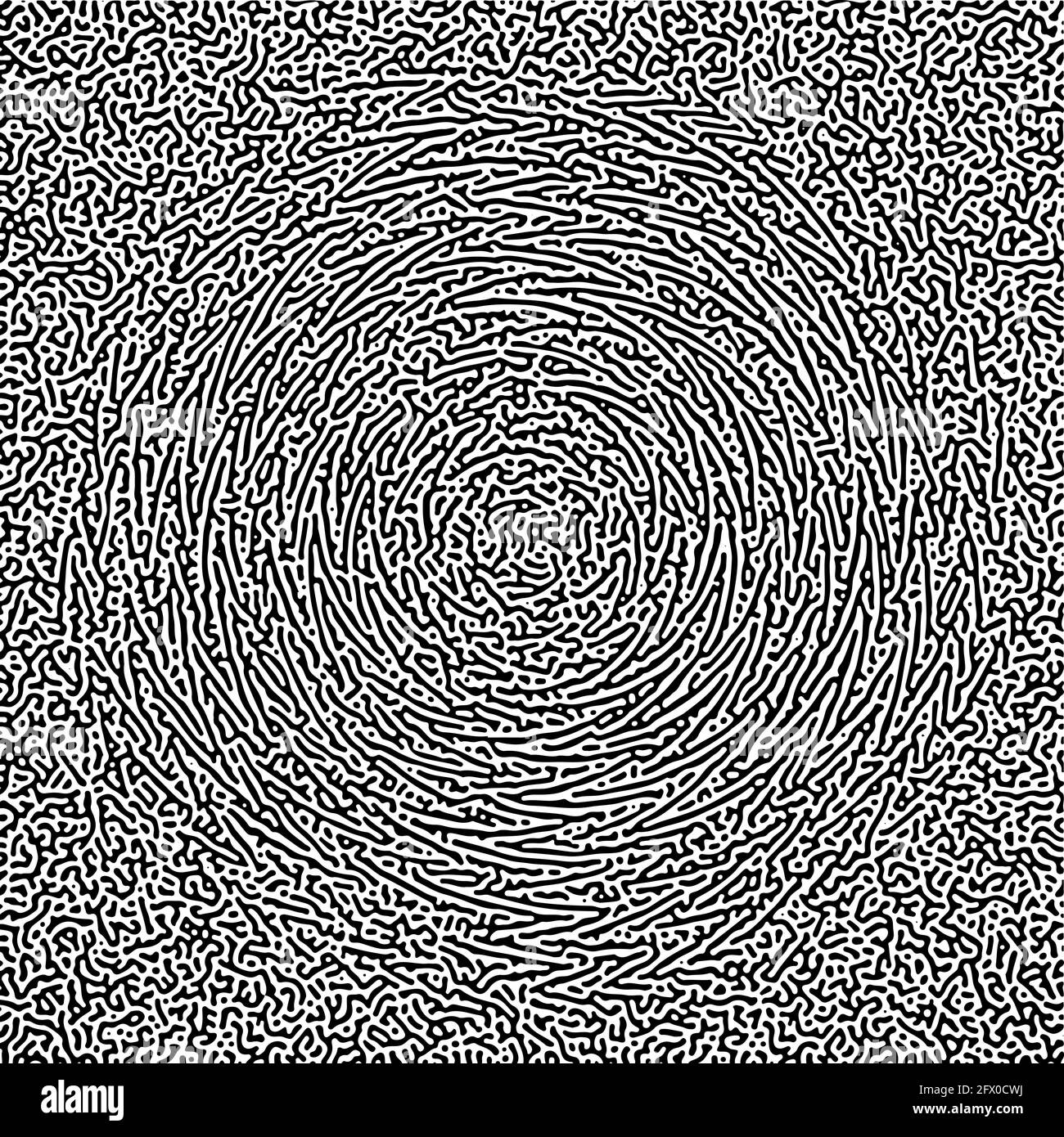 Cyclic Symmetric Multiscale Turing Pattern. Monochrome texture Stock ...