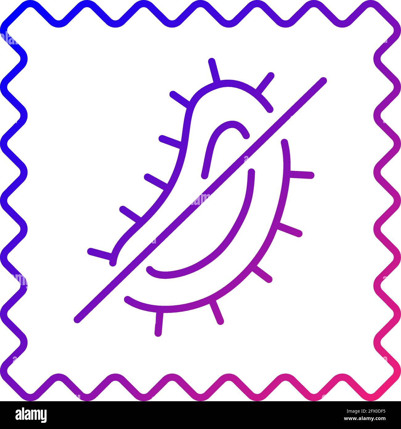 Antimicrobial fabric feature gradient linear vector icon Stock Vector