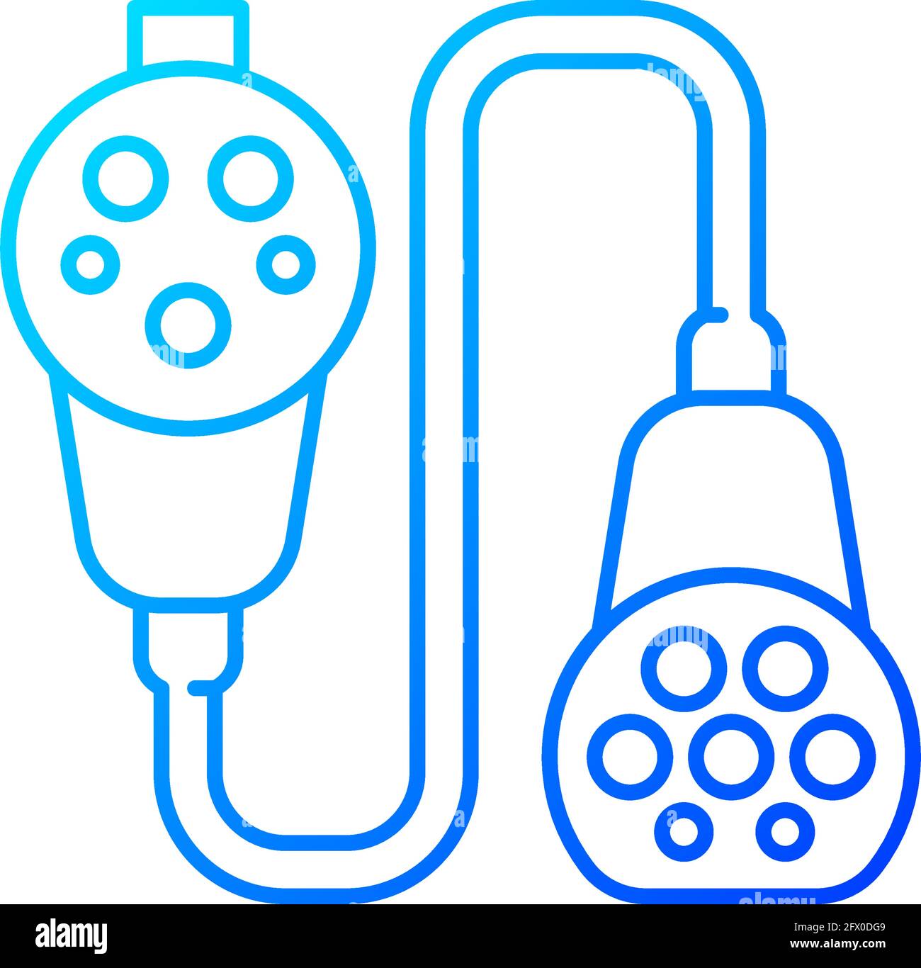 Charging adapter and converter gradient linear vector icon Stock Vector ...