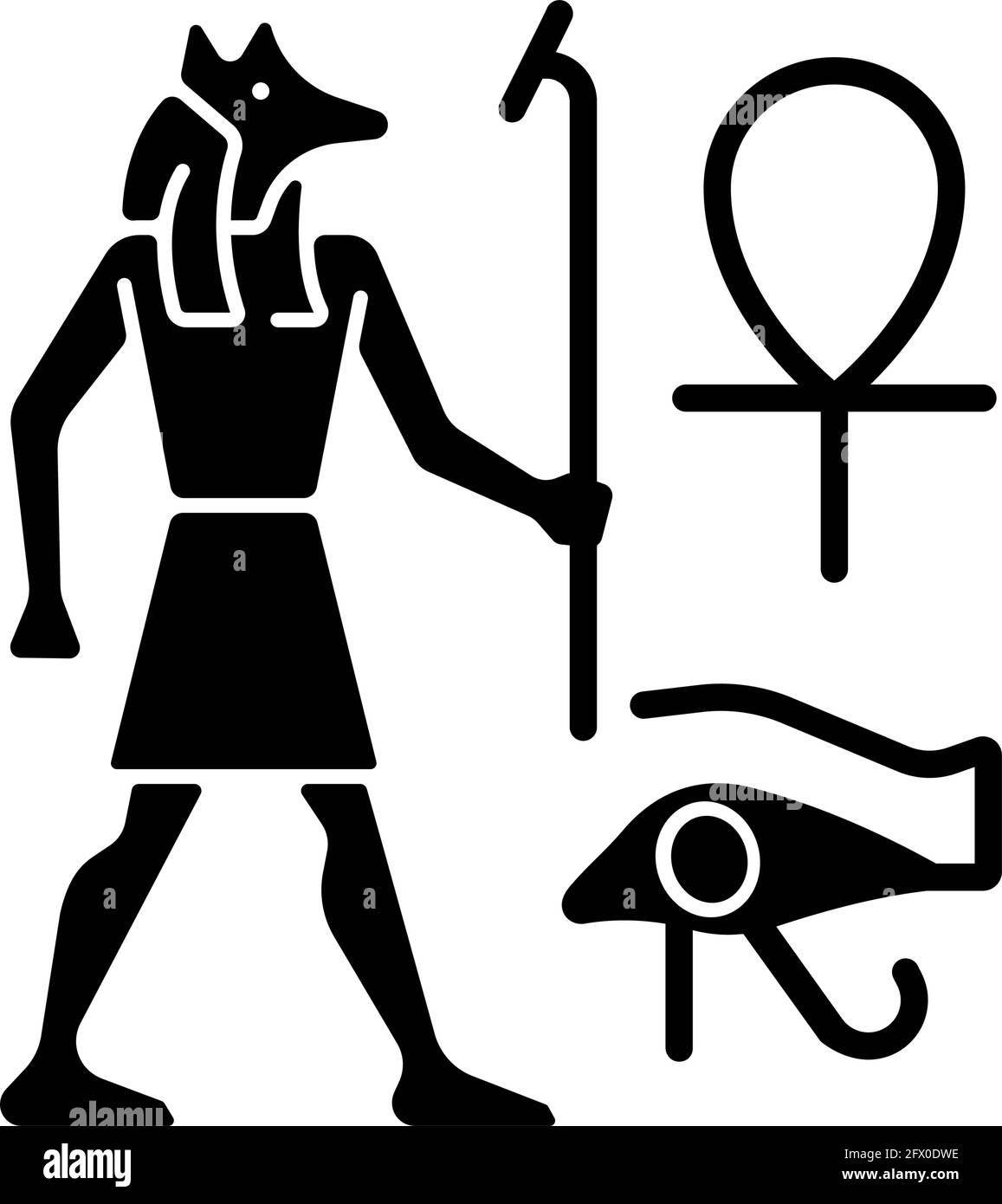Egyptian wall drawings black glyph icon Stock Vector Image & Art - Alamy