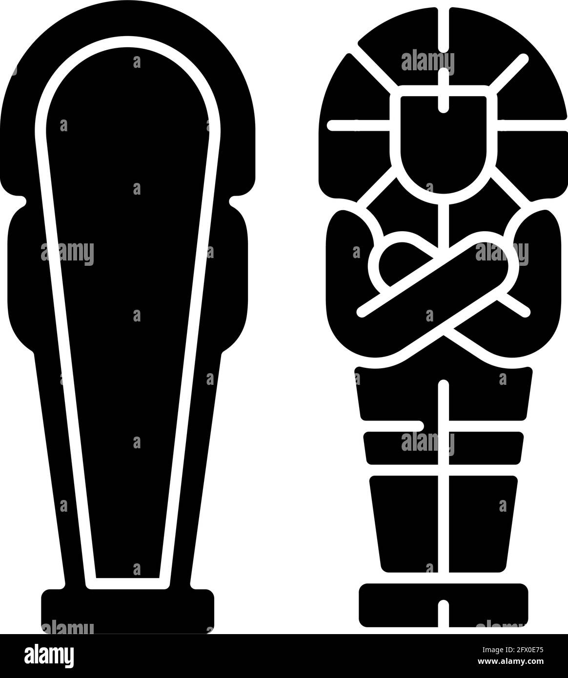 Egyptian sarcophagus black glyph icon Stock Vector Image & Art - Alamy