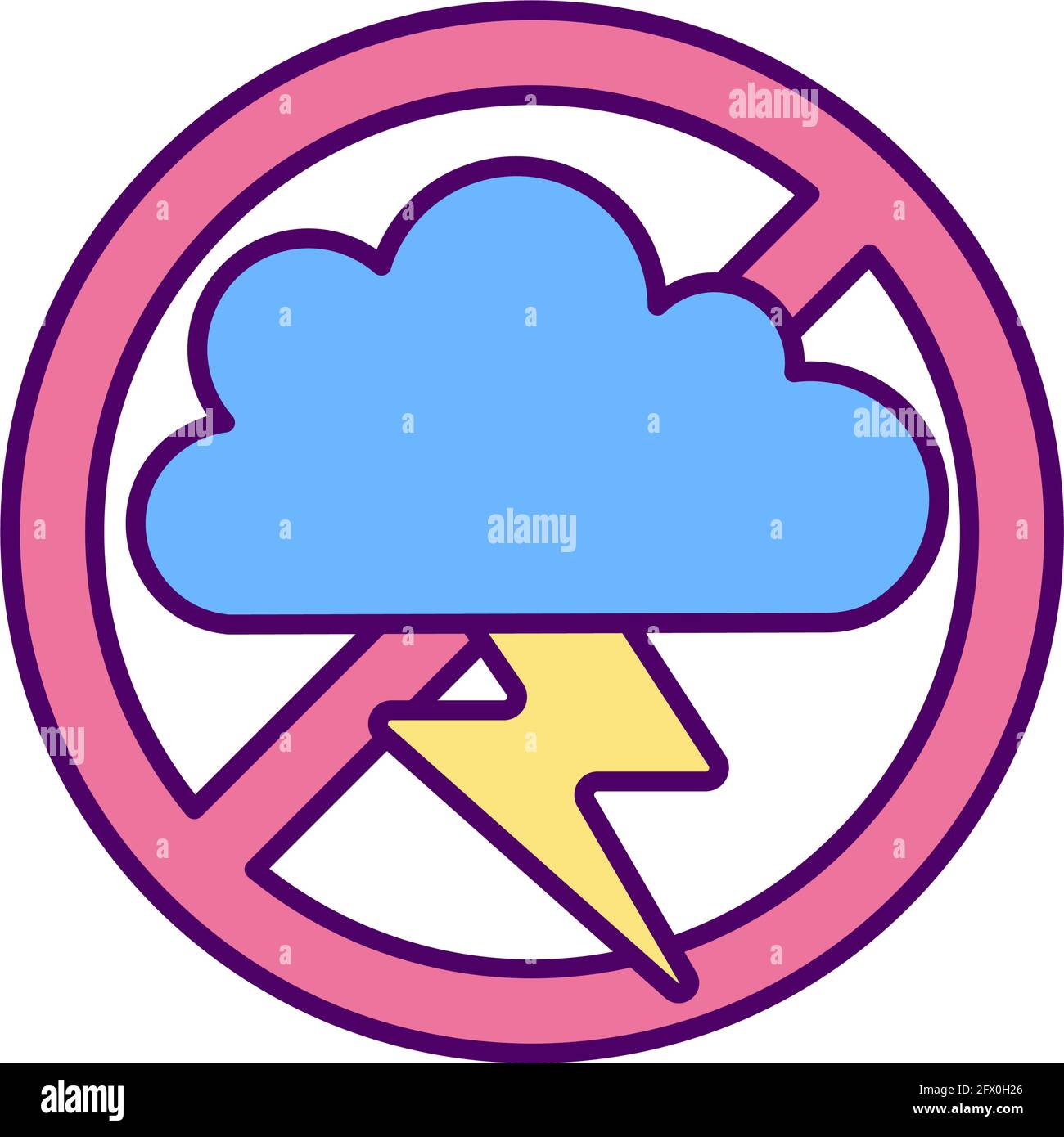 Prevent depression RGB color icon Stock Vector