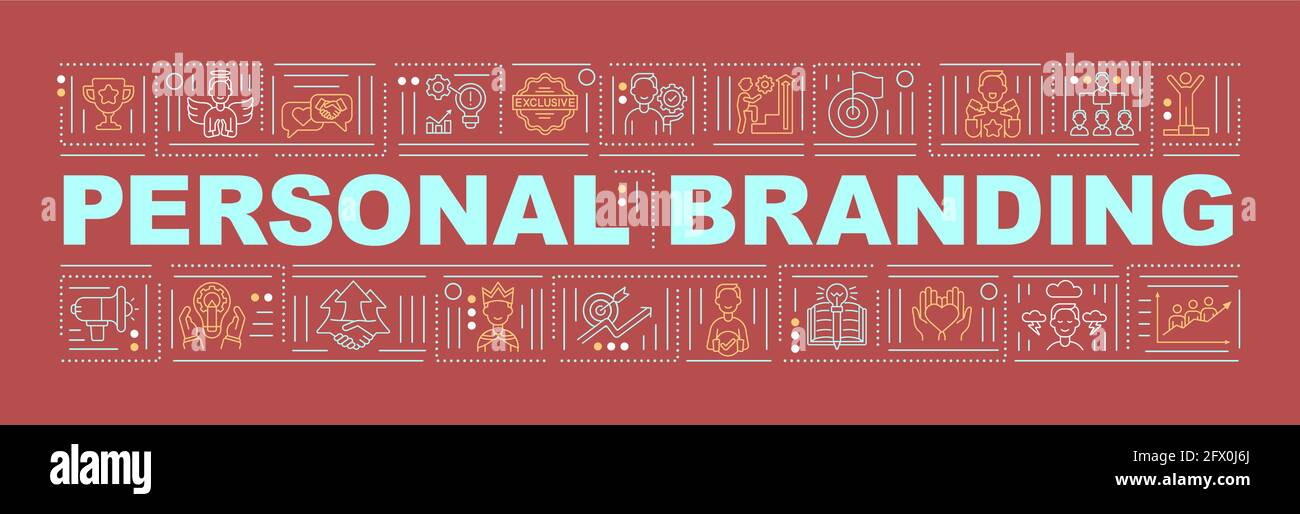 Personal branding word concepts banner Stock Vector
