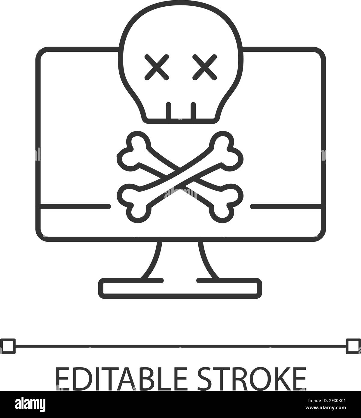 Computer not starting linear icon Stock Vector Image & Art Alamy