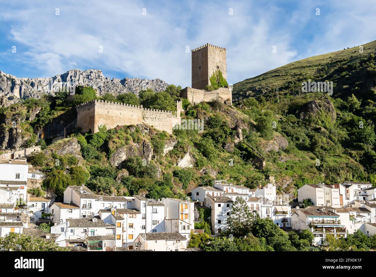 The castle of La Yedra, old enclave of defensive origin located in the Spanish municipality of Cazorla. Located in the lower part of the Salvatierra h Stock Photo