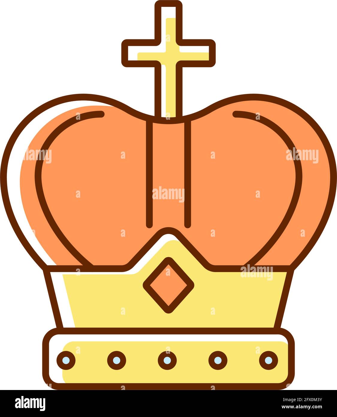 Royal crown RGB color icon Stock Vector Image & Art Alamy
