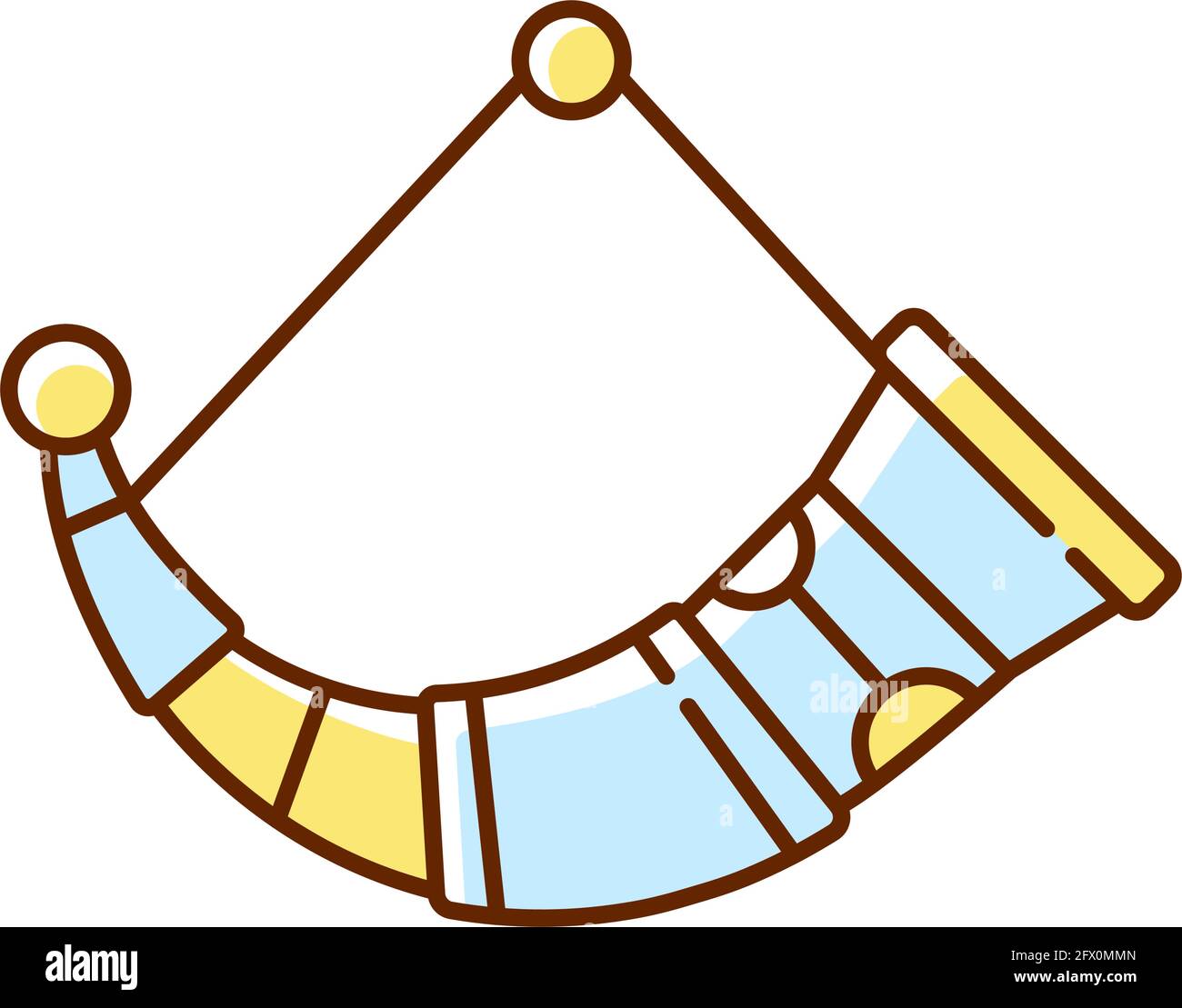 Drinking horns RGB color icon Stock Vector