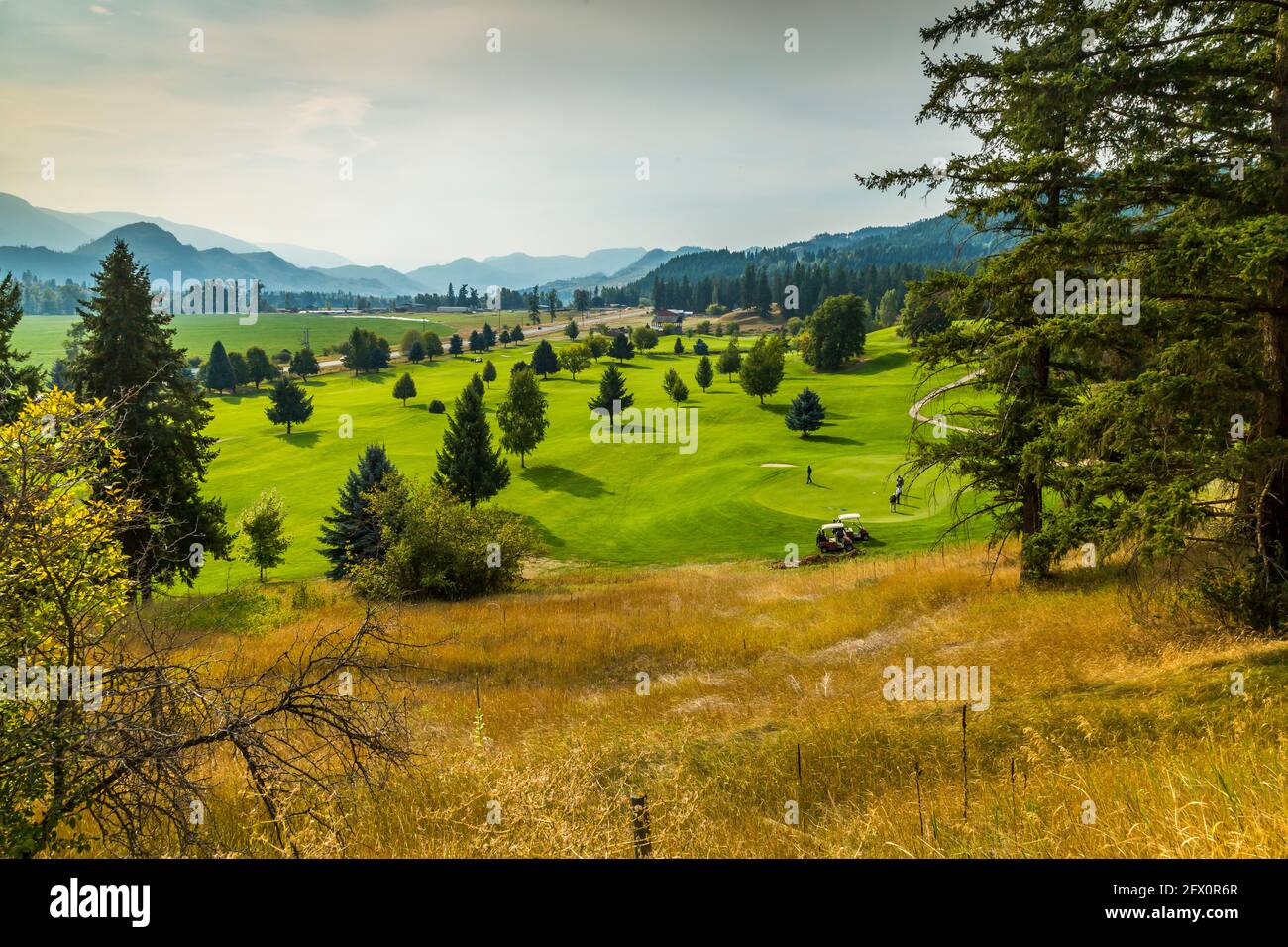 View of Chinook Cove Golf course near Kamloops, British Columbia, Canada, North America Stock Photo