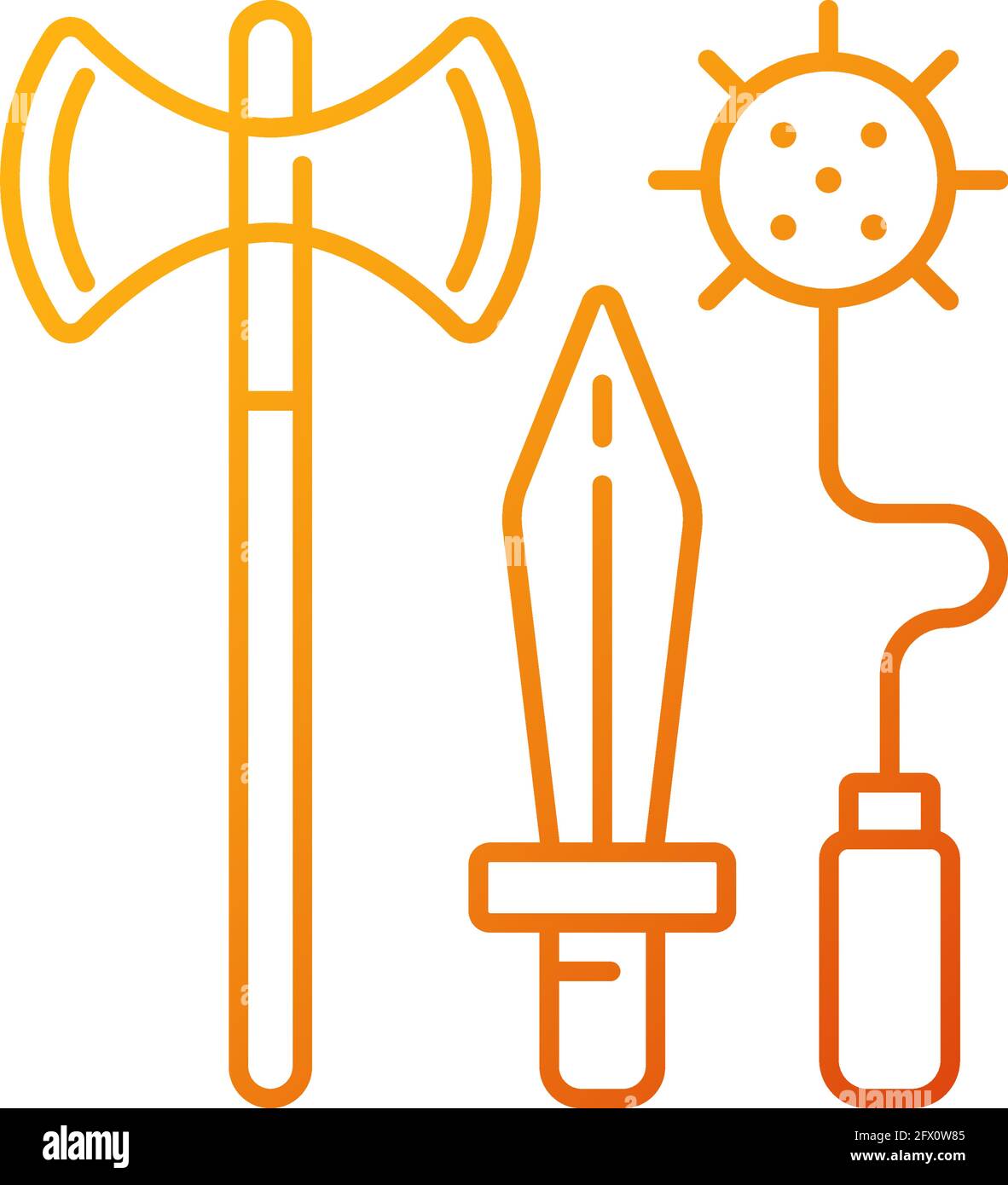 Knight weapons gradient linear vector icon Stock Vector Image & Art - Alamy