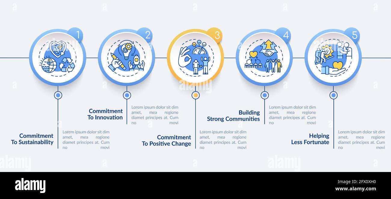 Company main values vector infographic template Stock Vector