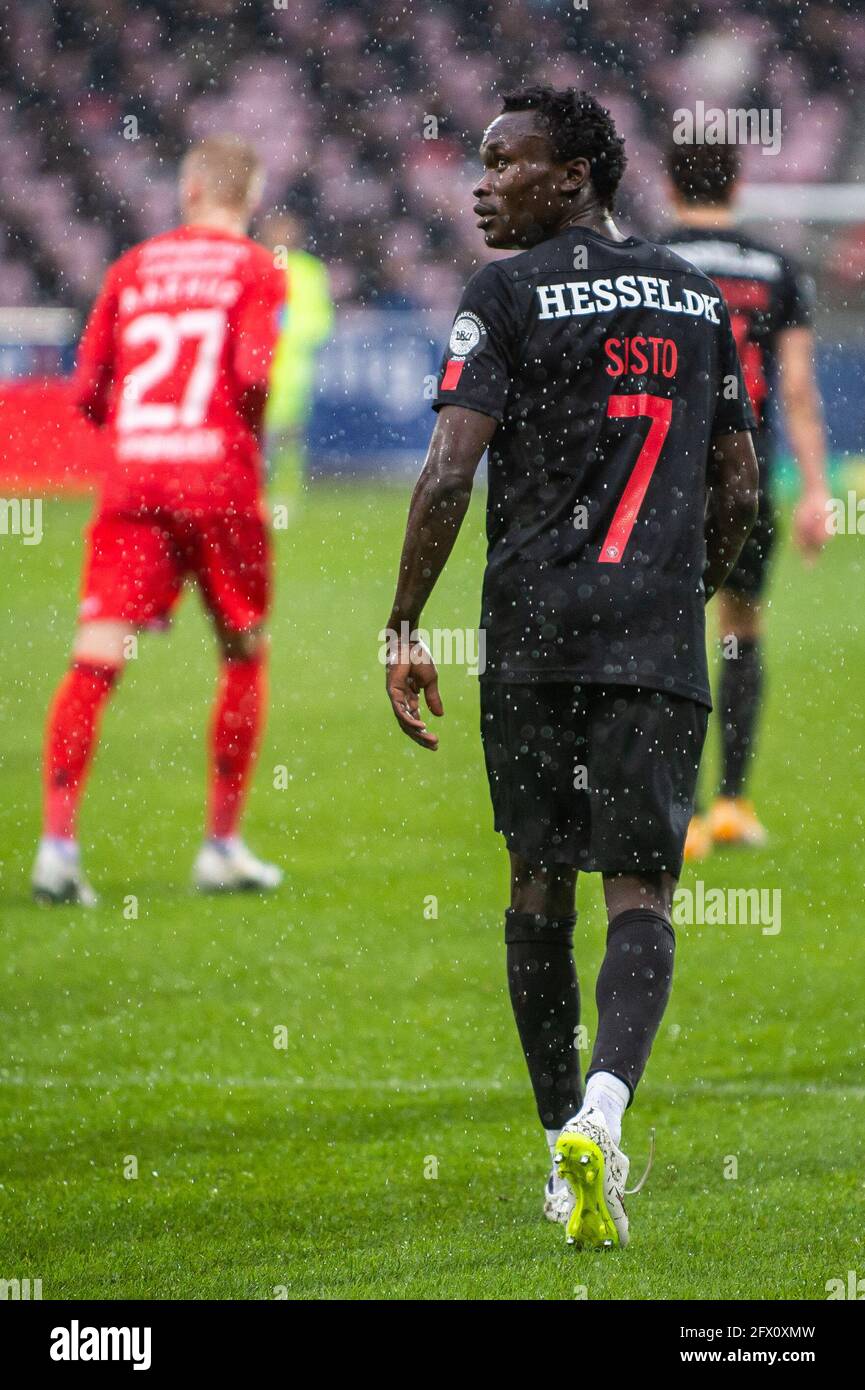 Herning, Denmark. 24th May, 2021. Pione Sisto (7) of FC Midtjylland seen during the 3F Superliga match between FC Midtjylland and Aarhus GF at MCH Arena in Herning. (Photo Credit: Gonzales Photo/Alamy Live News Stock Photo