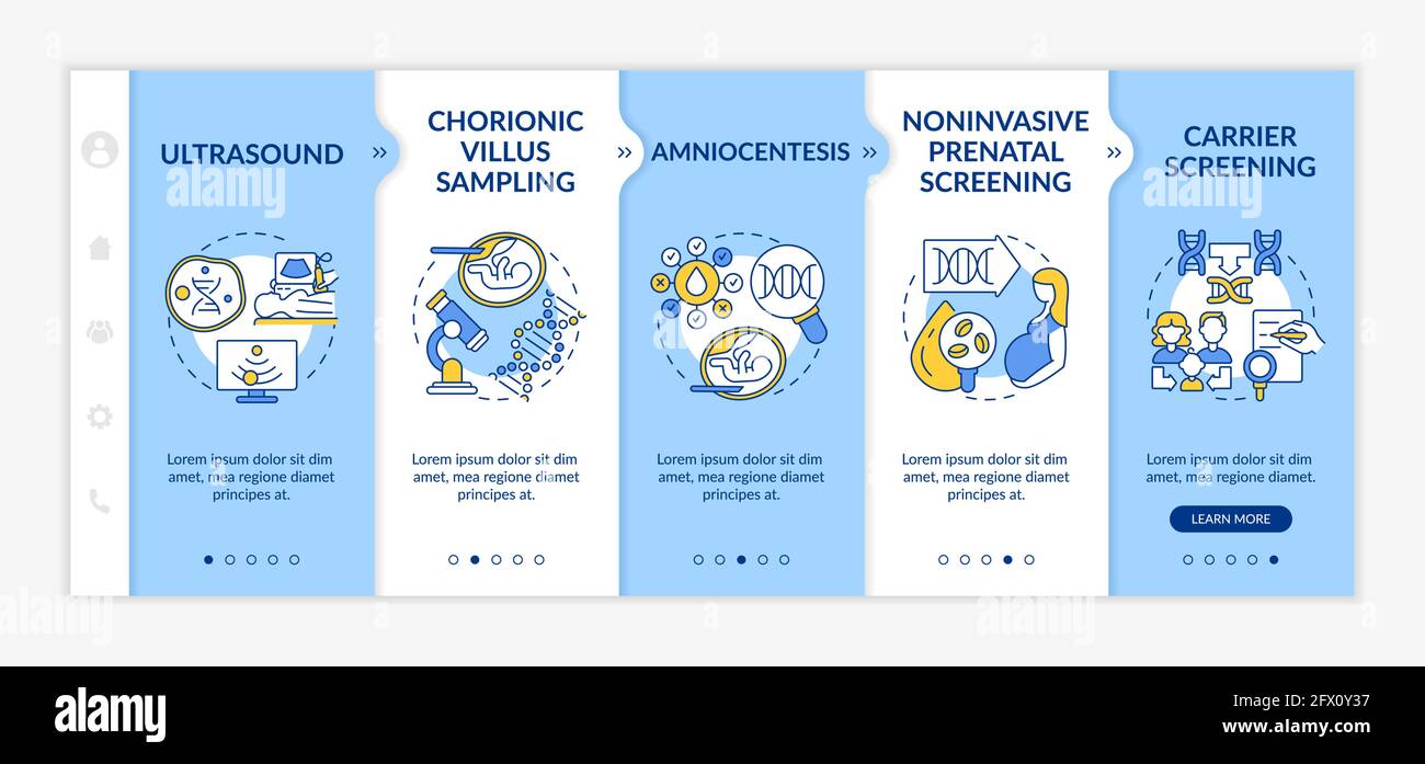 Genetic diseases diagnostics onboarding vector template Stock Vector