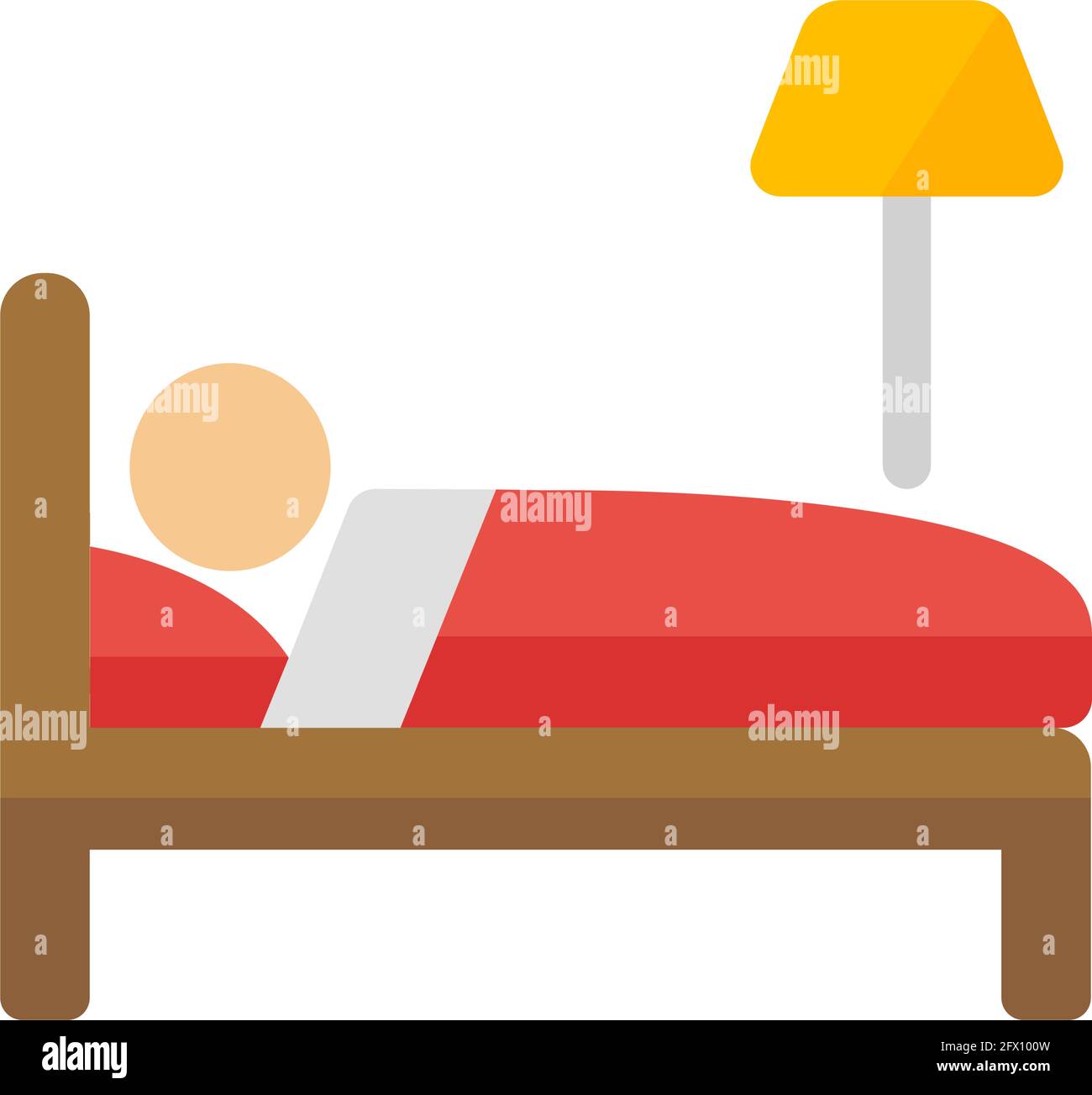 Bed, sleeping, hotel vector icon illustration Stock Vector