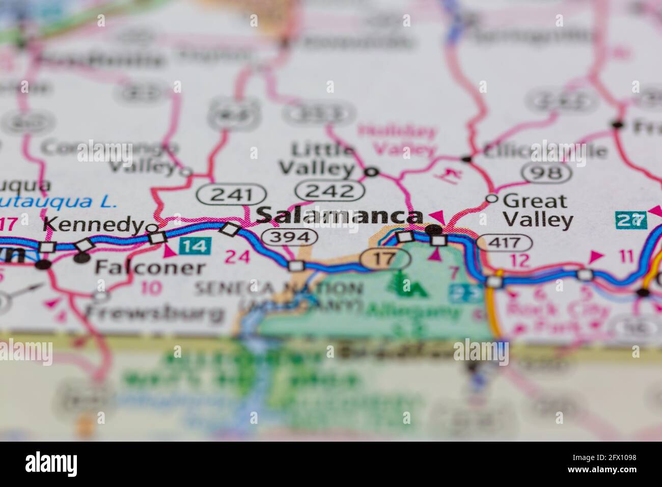 Map of salamanca new york hi-res stock photography and images - Alamy