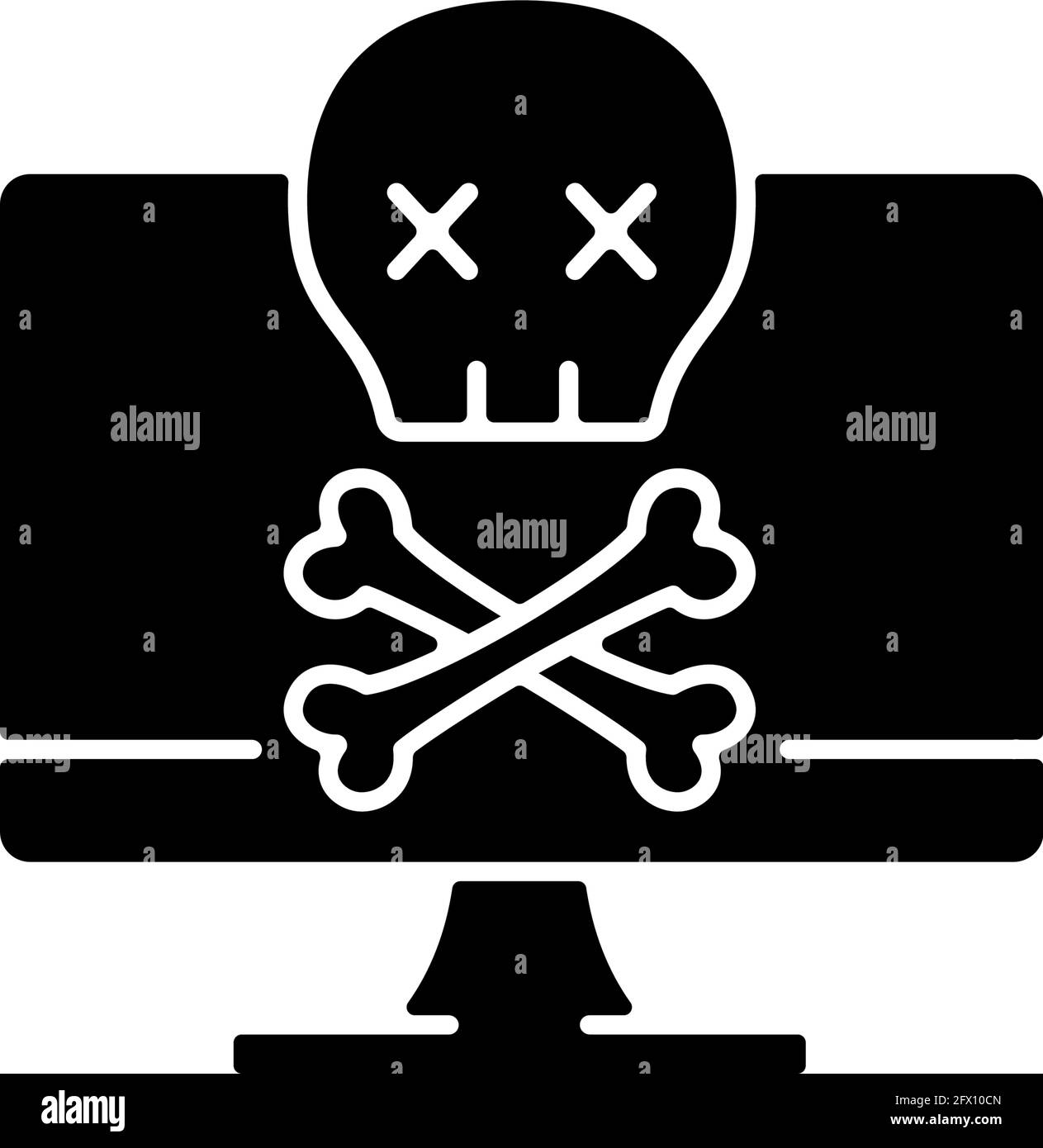 Computer not starting black glyph icon Stock Vector Image & Art Alamy