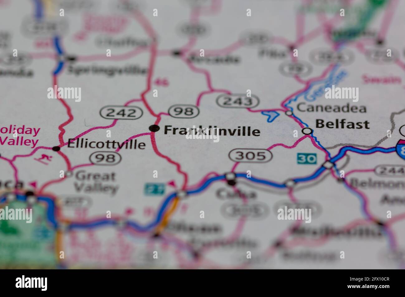 Franklinville on a map hires stock photography and images Alamy