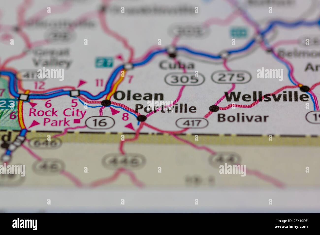 Portville on a map hires stock photography and images Alamy